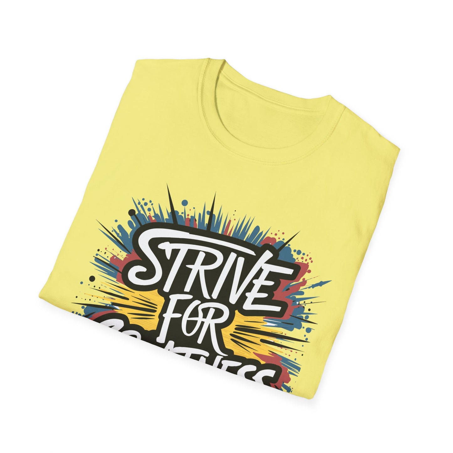 Motivational Unisex Softstyle T-Shirt - 'Strive for Greatness'
