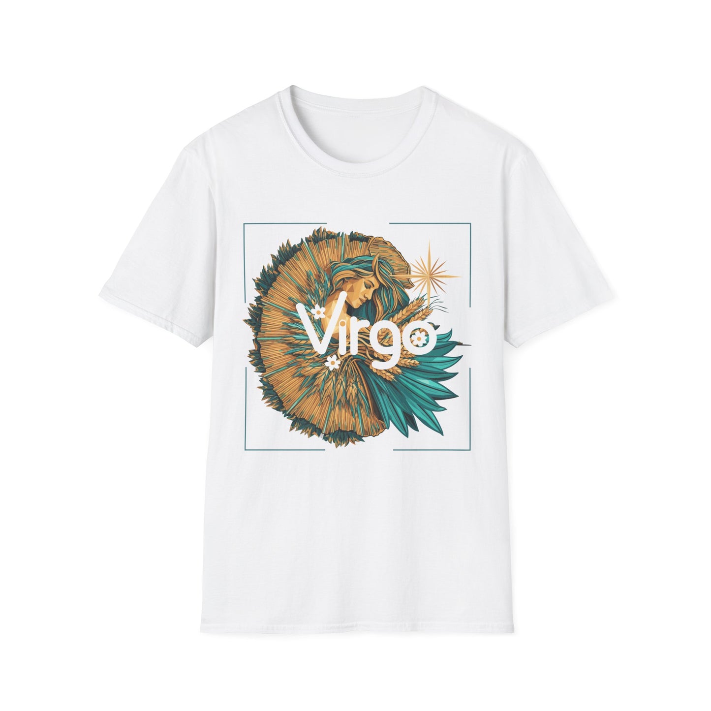 Virgo Zodiac T-Shirt White Printify T-Shirt Rhythm & Drip Apparel