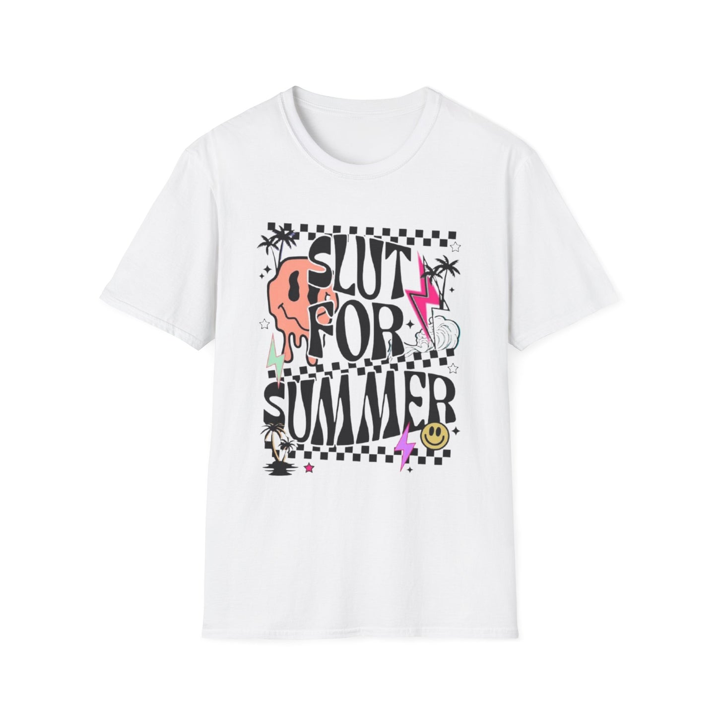 Summer- Slut For Summer T-Shirt White Printify T-Shirt Rhythm & Drip Apparel