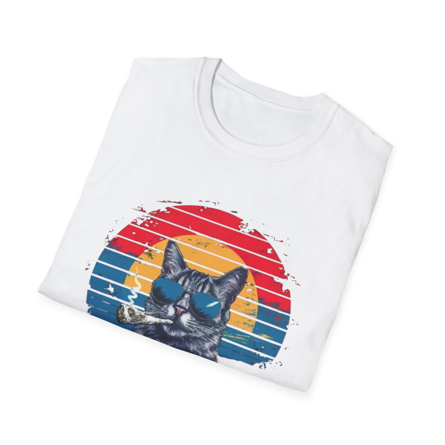 Badass Cat Dad T-Shirt Printify T-Shirt Rhythm & Drip Apparel