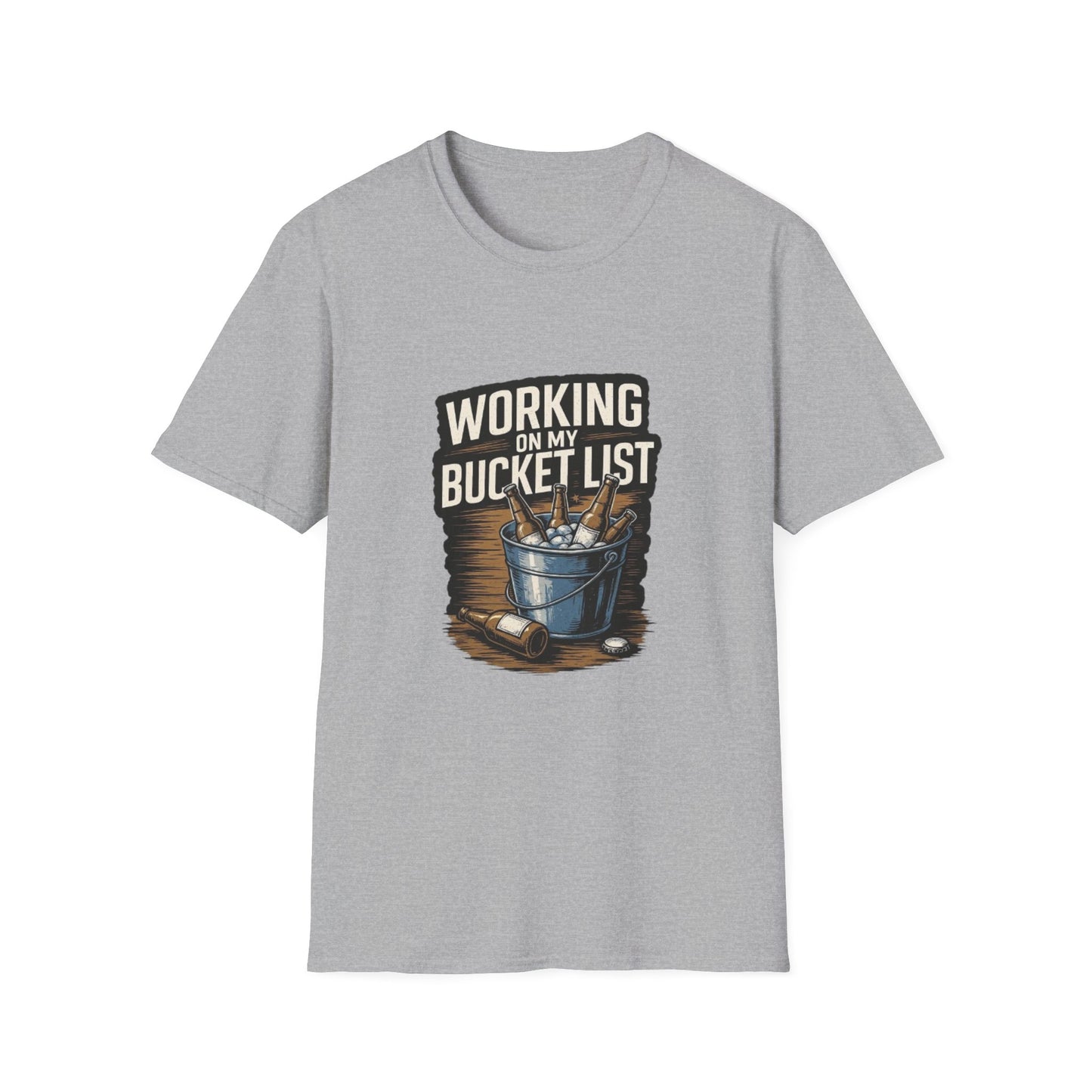 Working on My Bucket List T-Shirt Sport Grey Printify T-Shirt Rhythm & Drip Apparel