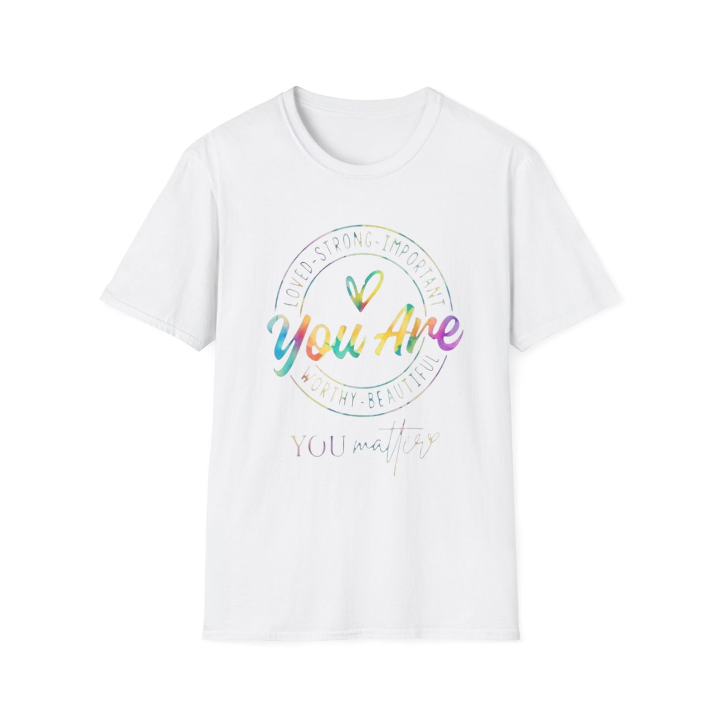 You Are Enough T-Shirt White Printify T-Shirt Rhythm & Drip Apparel