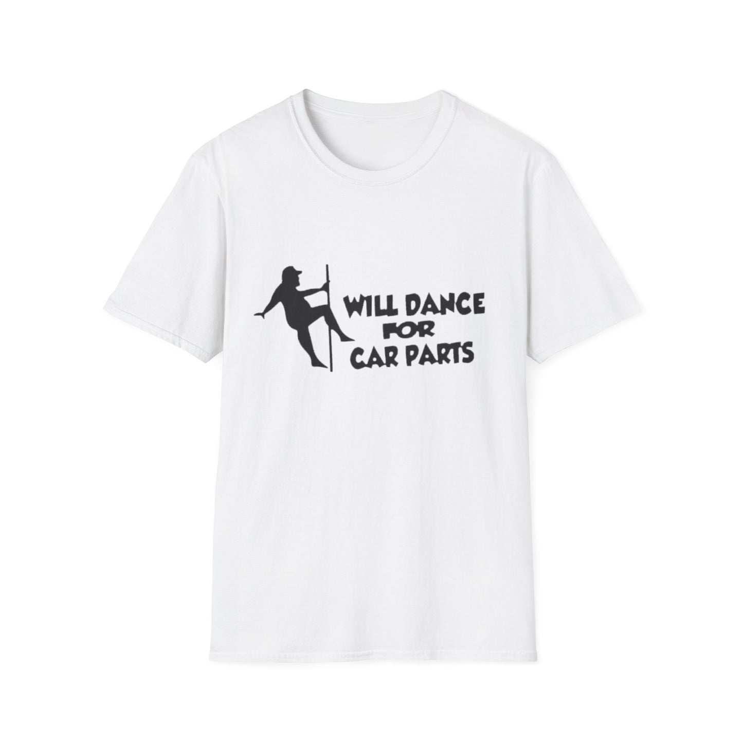 Will Dance For Car Parts T-Shirt White Printify T-Shirt Rhythm & Drip Apparel