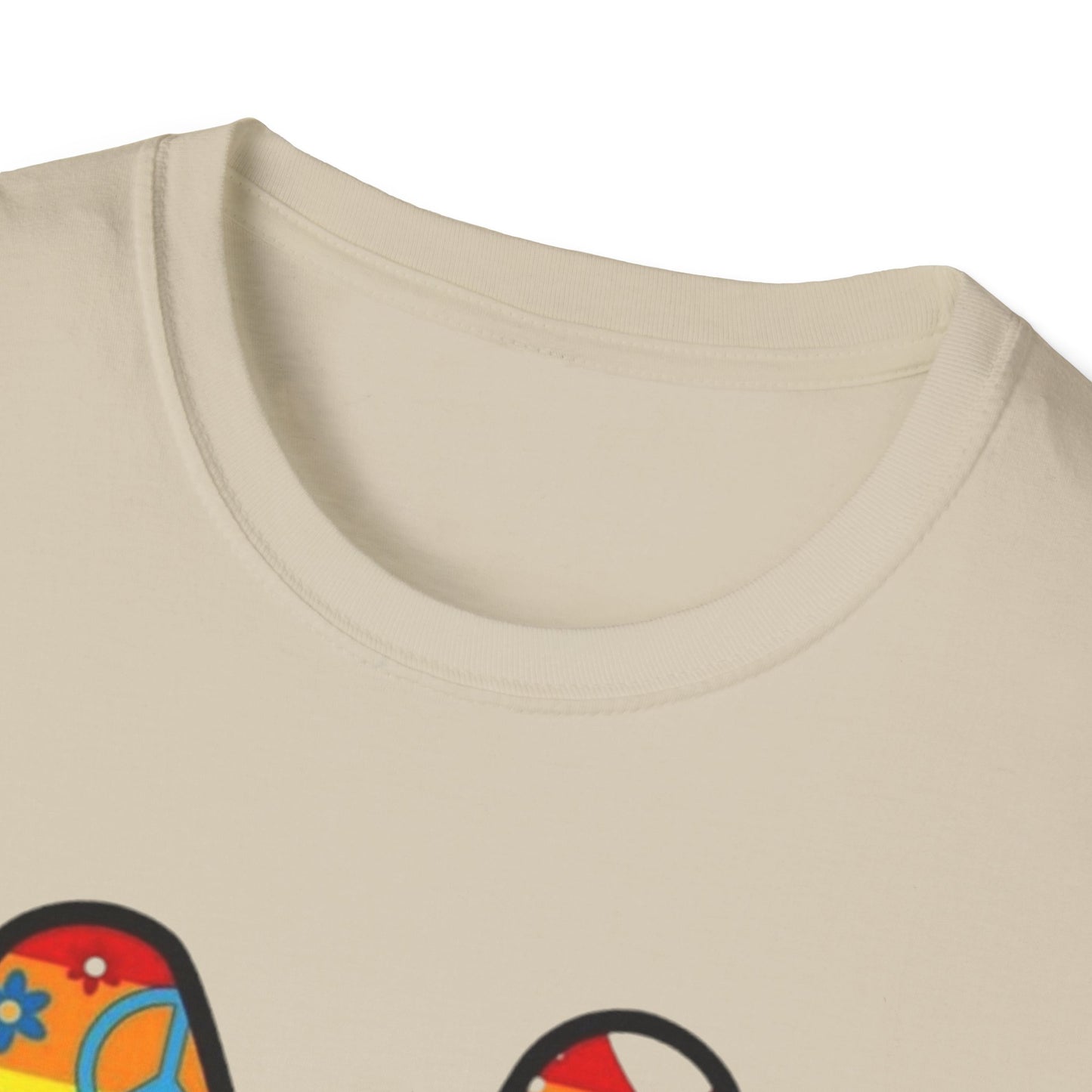 Colorful Peace and Love T-Shirt Printify T-Shirt Rhythm & Drip Apparel
