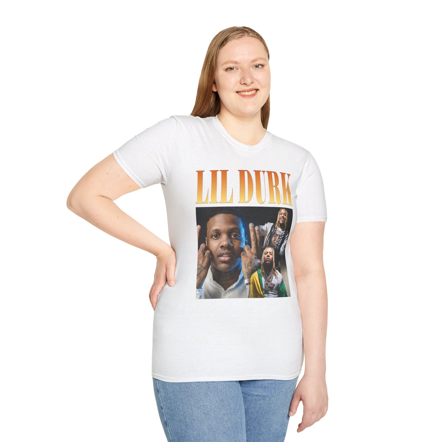 Lil Durk Graphic Unisex Softstyle T-Shirt - Trendy Music Tee for Fans - Rhythm & Drip
