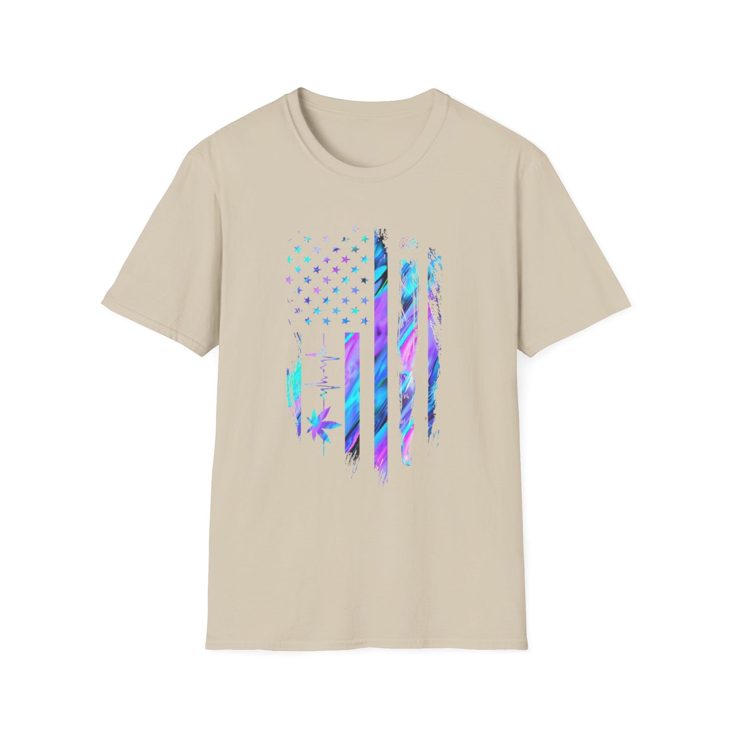 420 Flag T-Shirt Sand Printify T-Shirt Rhythm & Drip Apparel