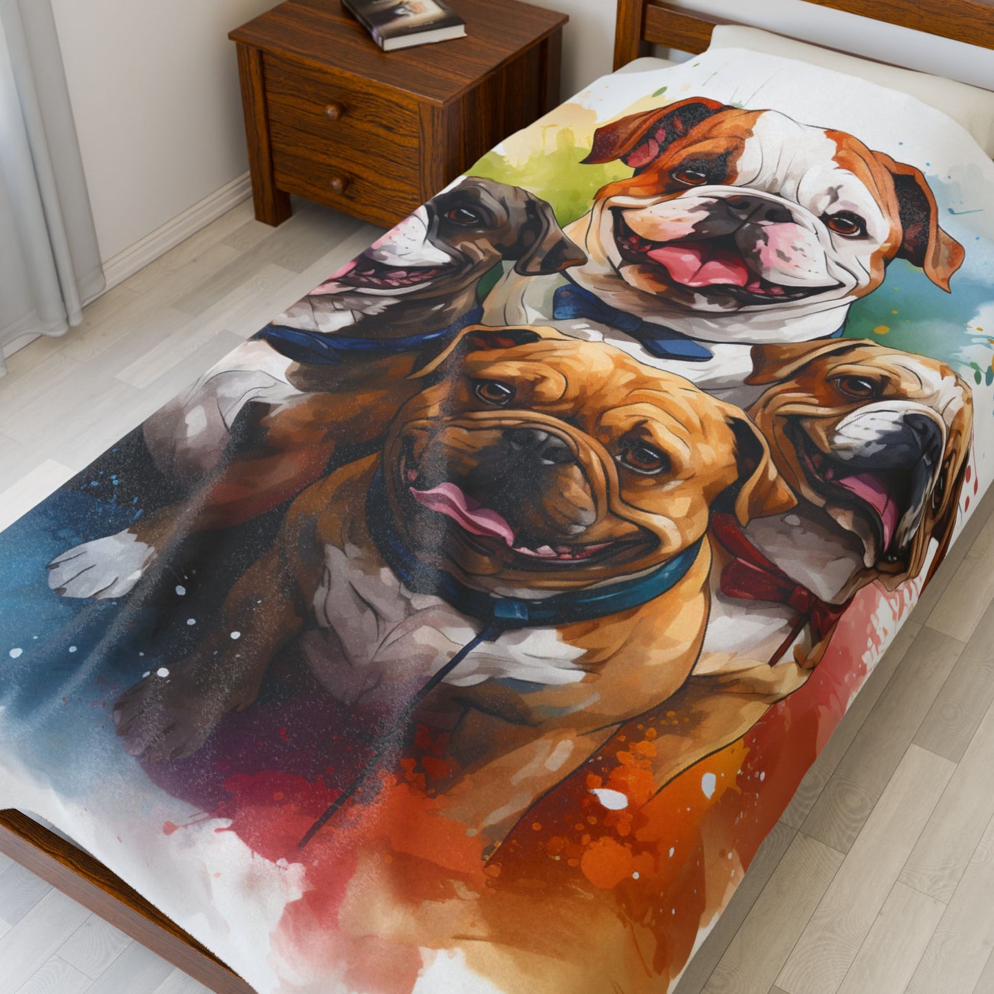 Dog- Dog Lover's Velveteen Plush Blanket, Cozy Home Décor for Pet Owners, Perfect Gift for Animal Lovers, Warm and Soft Throw, Unique Dog Art Printify All Over Prints Rhythm & Drip Apparel