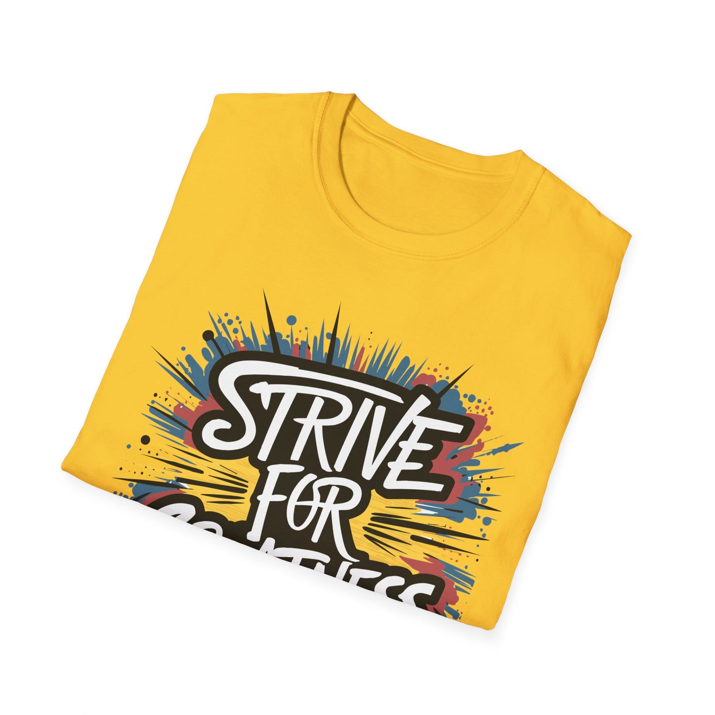 Motivational Unisex Softstyle T-Shirt - 'Strive for Greatness'