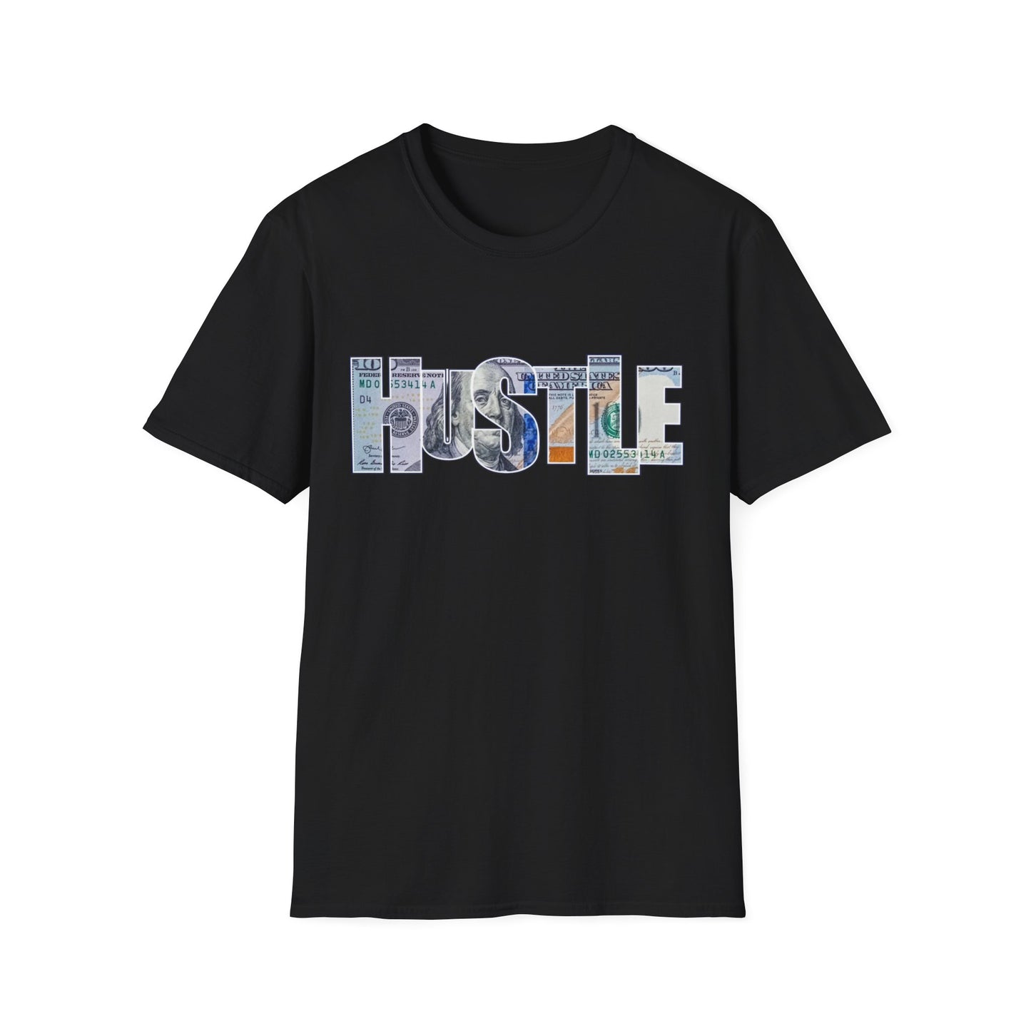 Hustle T-Shirt Black Printify T-Shirt Rhythm & Drip Apparel