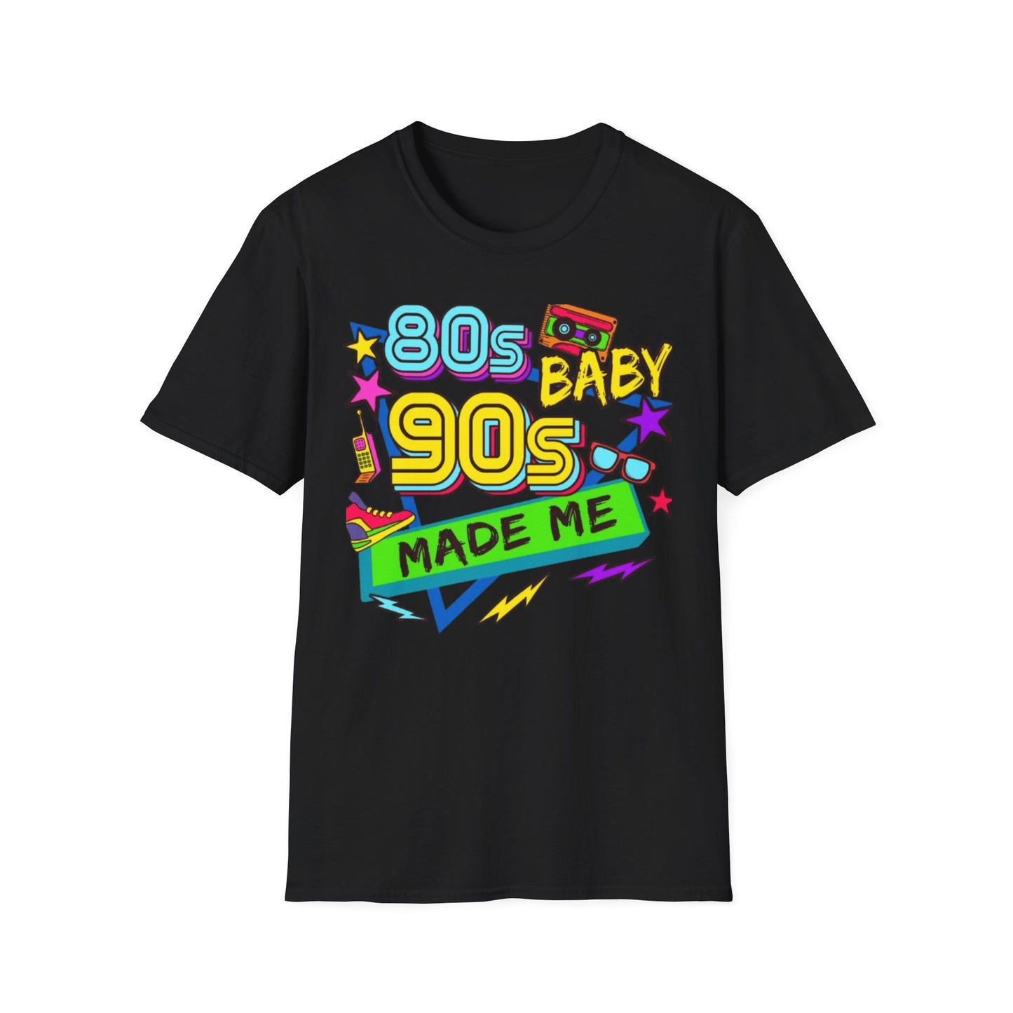 80s 90s Baby T-Shirt Black Printify T-Shirt Rhythm & Drip Apparel