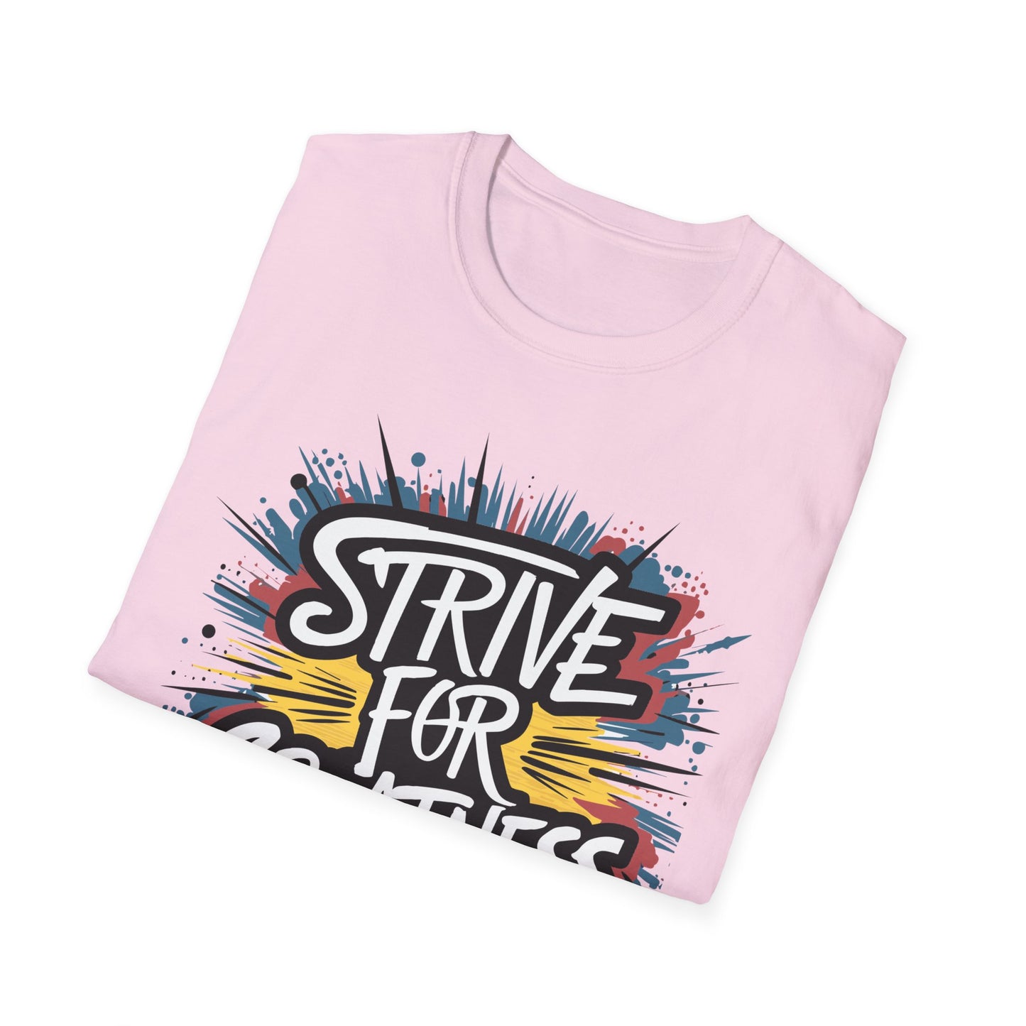Motivational Unisex Softstyle T-Shirt - 'Strive for Greatness'