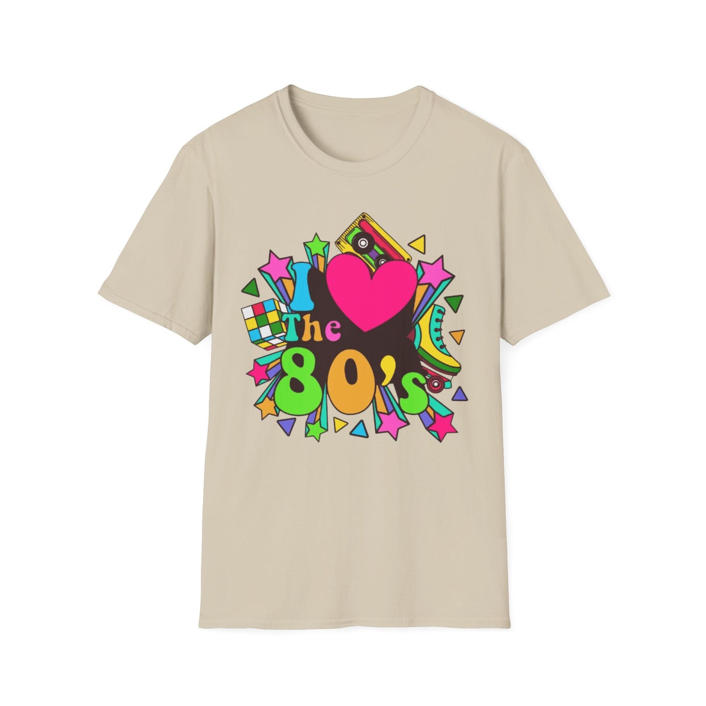80s I Love the 80's T-Shirt Sand Printify T-Shirt Rhythm & Drip Apparel