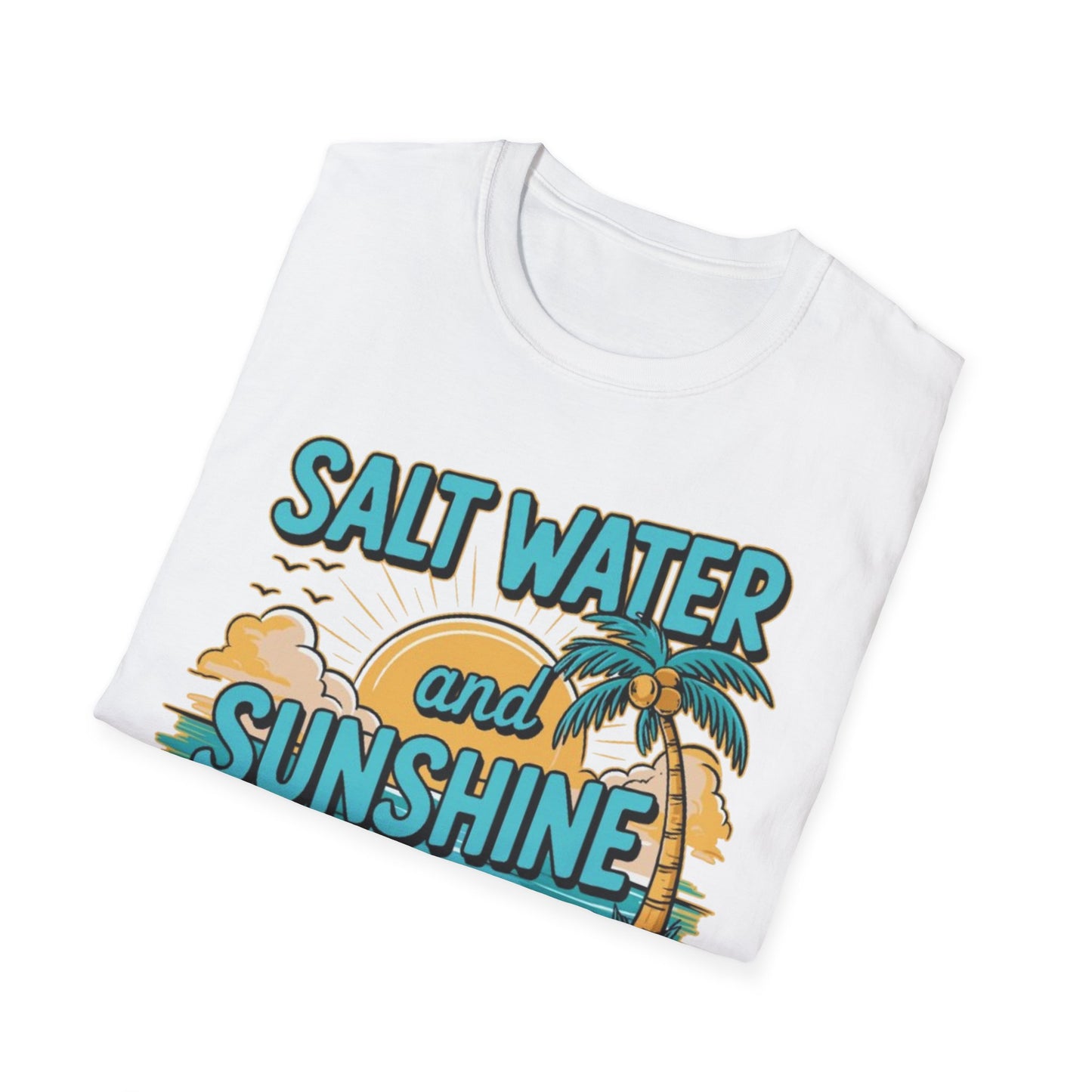 Summer-Salt Water And Sunshine T-Shirt Printify T-Shirt Rhythm & Drip Apparel