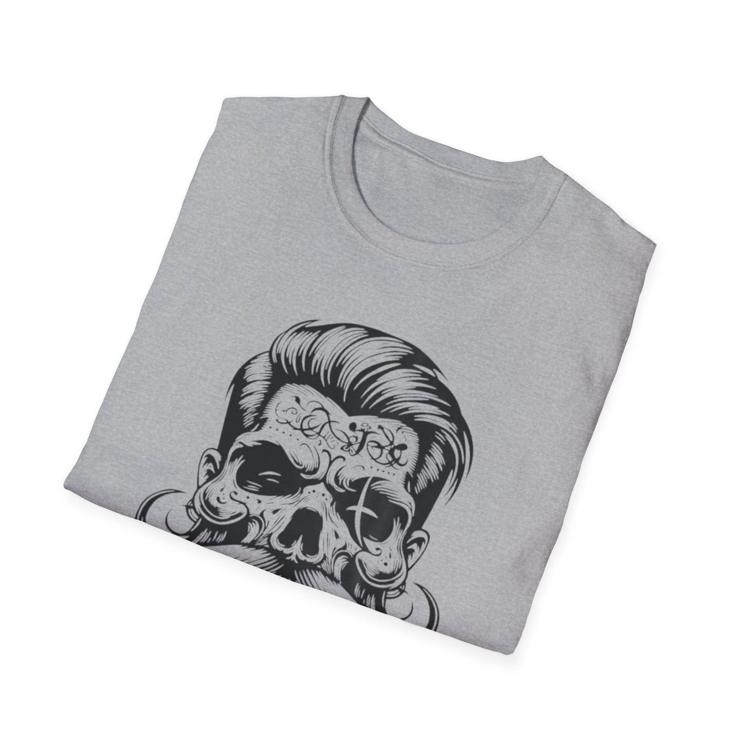 Stylish Skull Beard T-Shirt Printify T-Shirt Rhythm & Drip Apparel