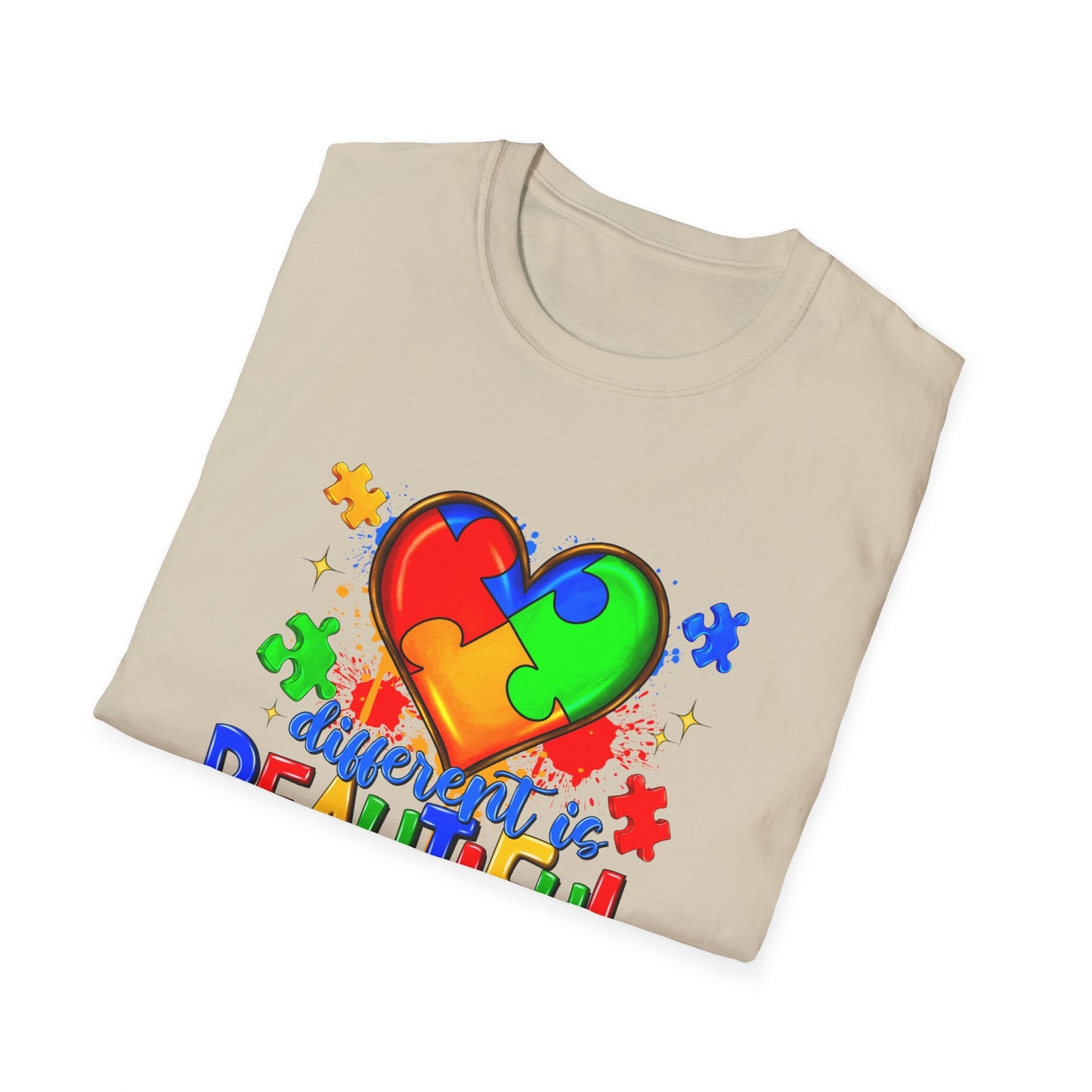 Autism Puzzle Heart T-Shirt Printify T-Shirt Rhythm & Drip Apparel