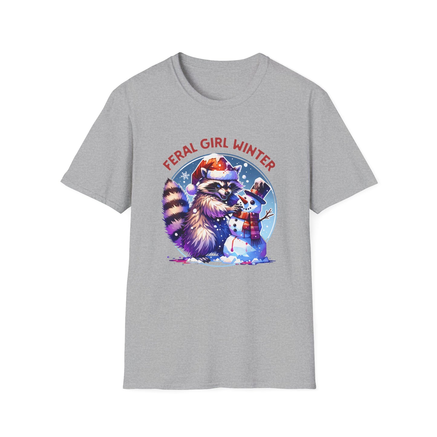 Winter- Feral Girl Winter T-Shirt Sport Grey Printify T-Shirt Rhythm & Drip Apparel