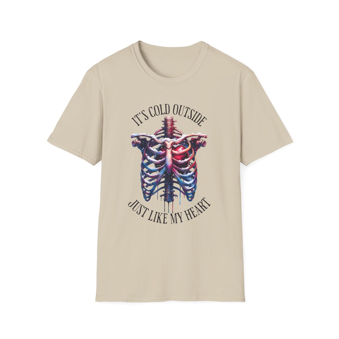 Winter- Cold Outside T-Shirt Sand Printify T-Shirt Rhythm & Drip Apparel