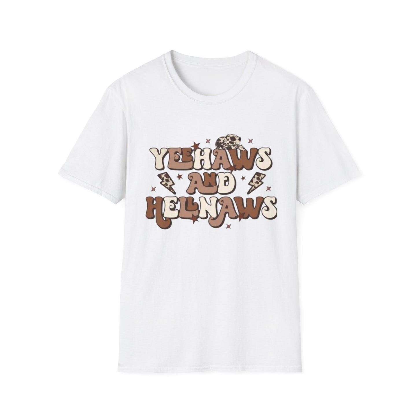 Yeehaws and Hellnaws T-Shirt White Printify T-Shirt Rhythm & Drip Apparel