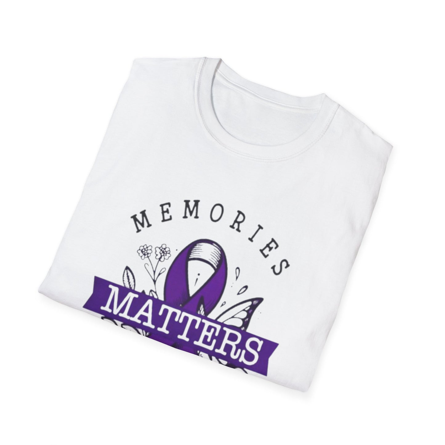Alzheimer Awareness- Memories Matter Unisex T-Shirt Printify T-Shirt Rhythm & Drip Apparel
