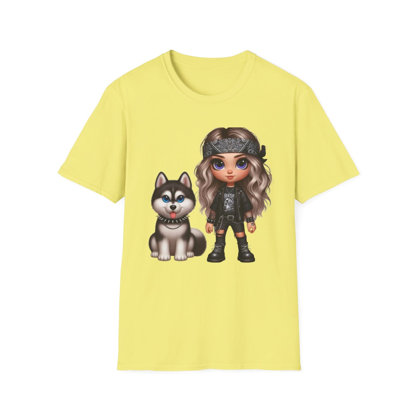 A Girl And Her Dog 3 T-Shirt Cornsilk Printify T-Shirt Rhythm & Drip Apparel