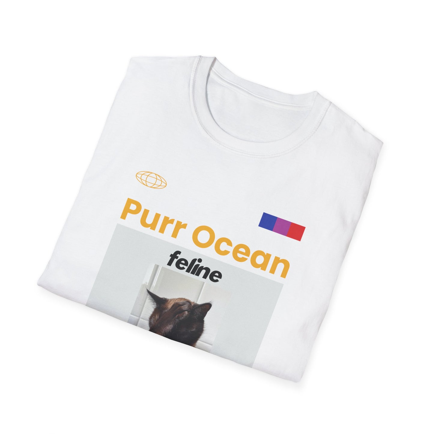 Music- Ocean Purr Cat T-Shirt Printify T-Shirt Rhythm & Drip Apparel