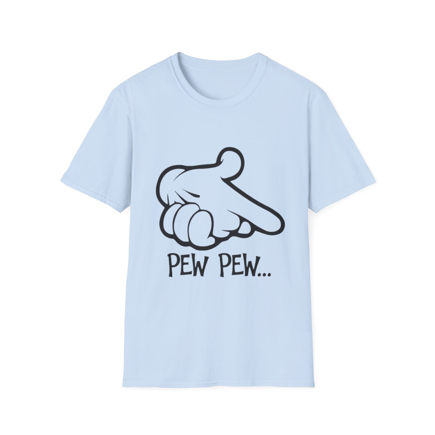 Fun 'Pew Pew' Unisex Softstyle T-Shirt - Casual Graphic Tee for Gamers