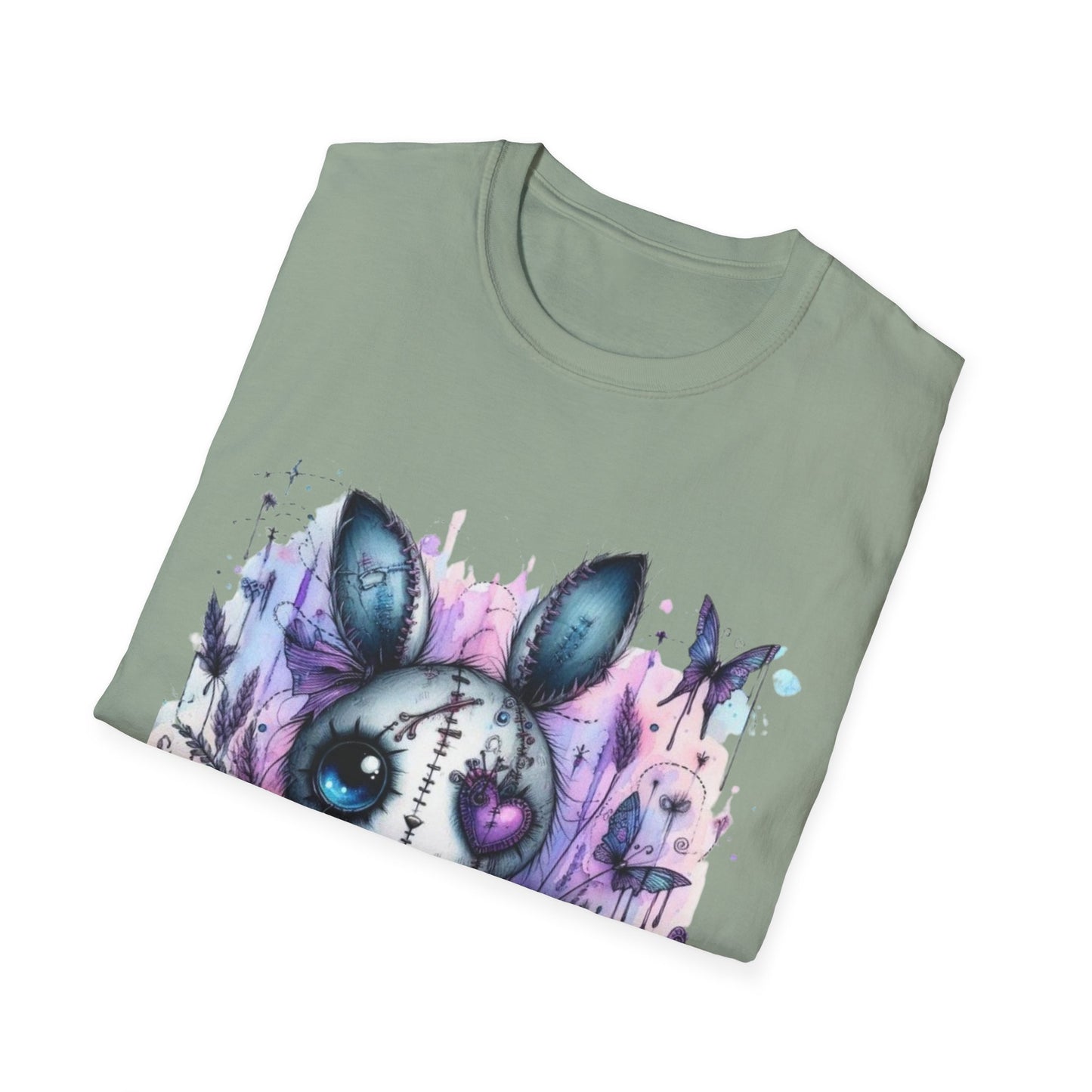 Cute Gothic Bunny Unisex T-Shirt | Softstyle Tee for Halloween & Casual Wear