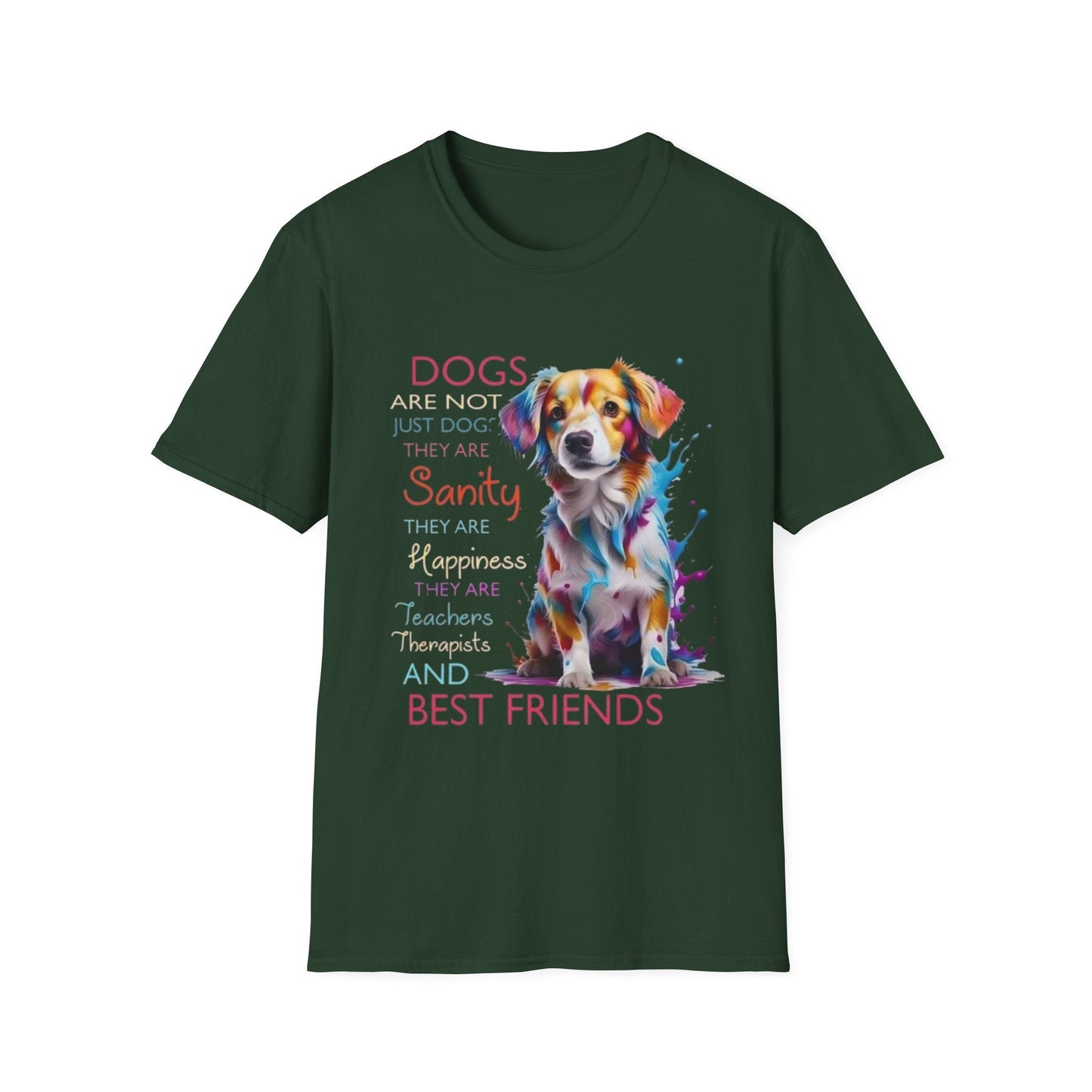 Dog Lover Rescue T-Shirt Forest Green Printify T-Shirt Rhythm & Drip Apparel