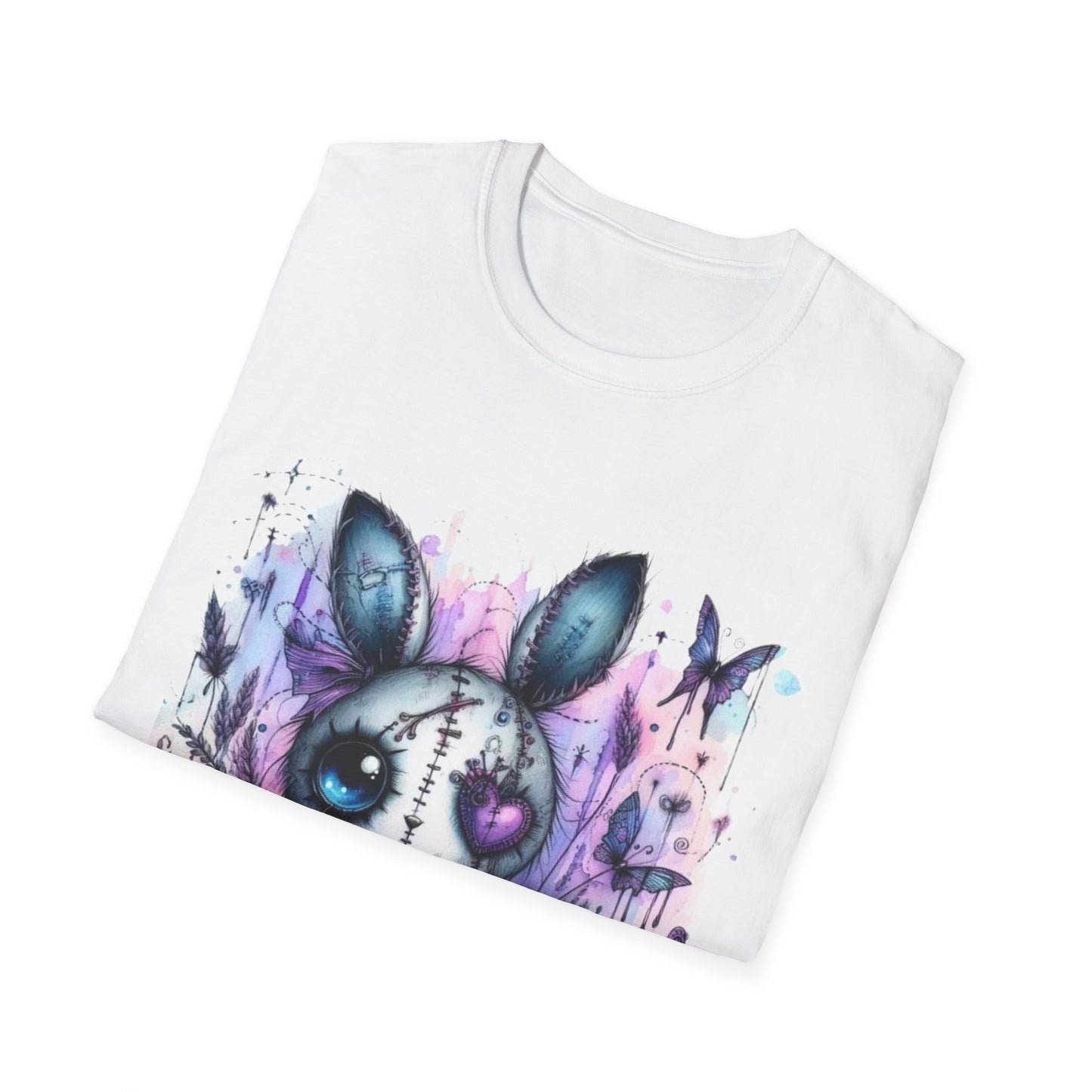 Cute Gothic Bunny Unisex T-Shirt | Softstyle Tee for Halloween & Casual Wear