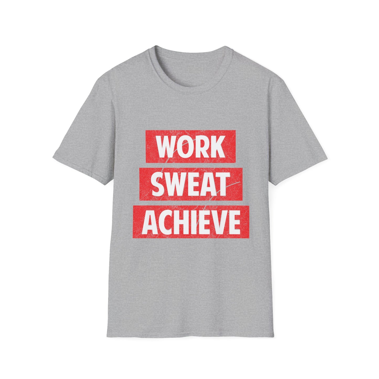 Work Sweat Achieve T-Shirt Sport Grey Printify T-Shirt Rhythm & Drip Apparel