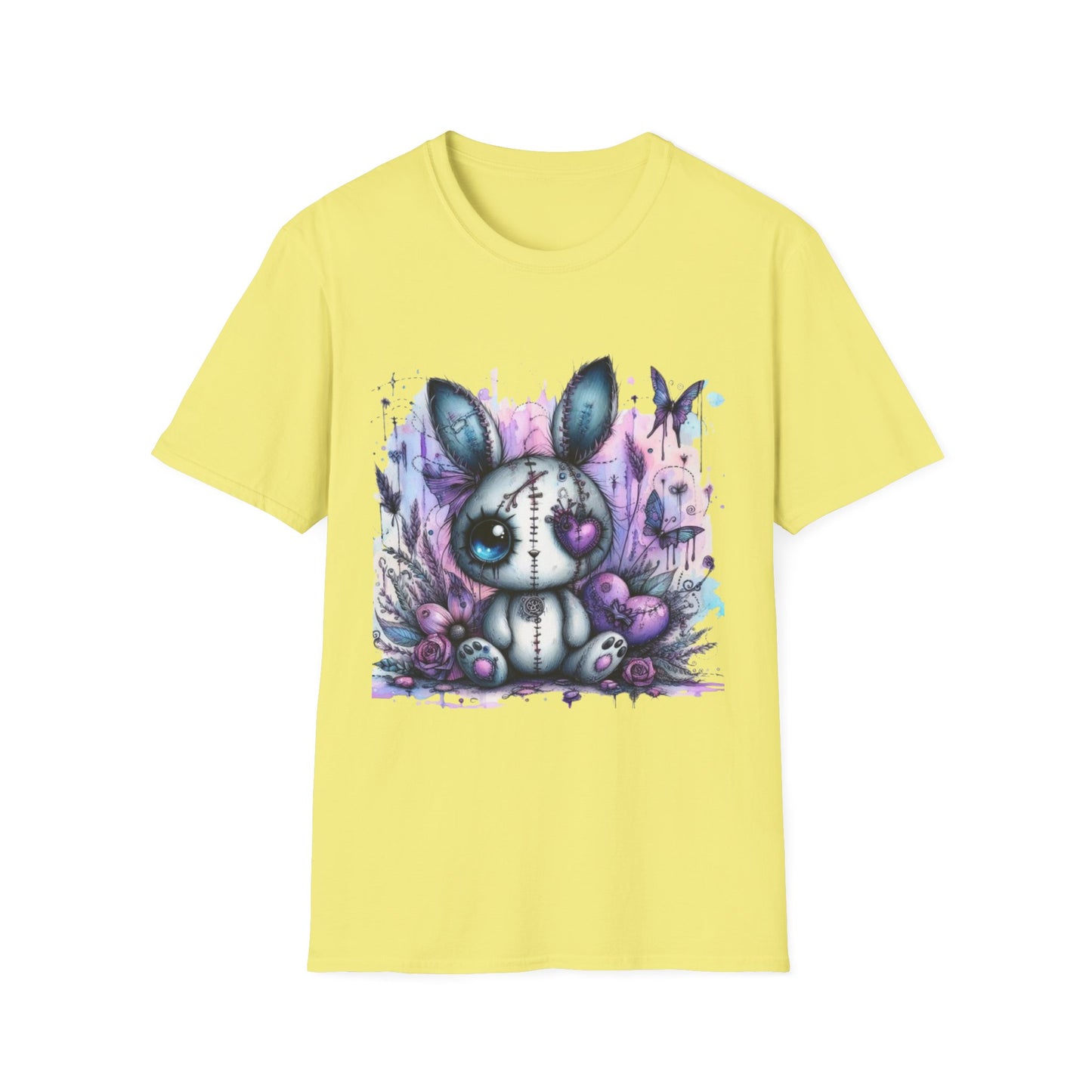 Cute Gothic Bunny Unisex T-Shirt | Softstyle Tee for Halloween & Casual Wear