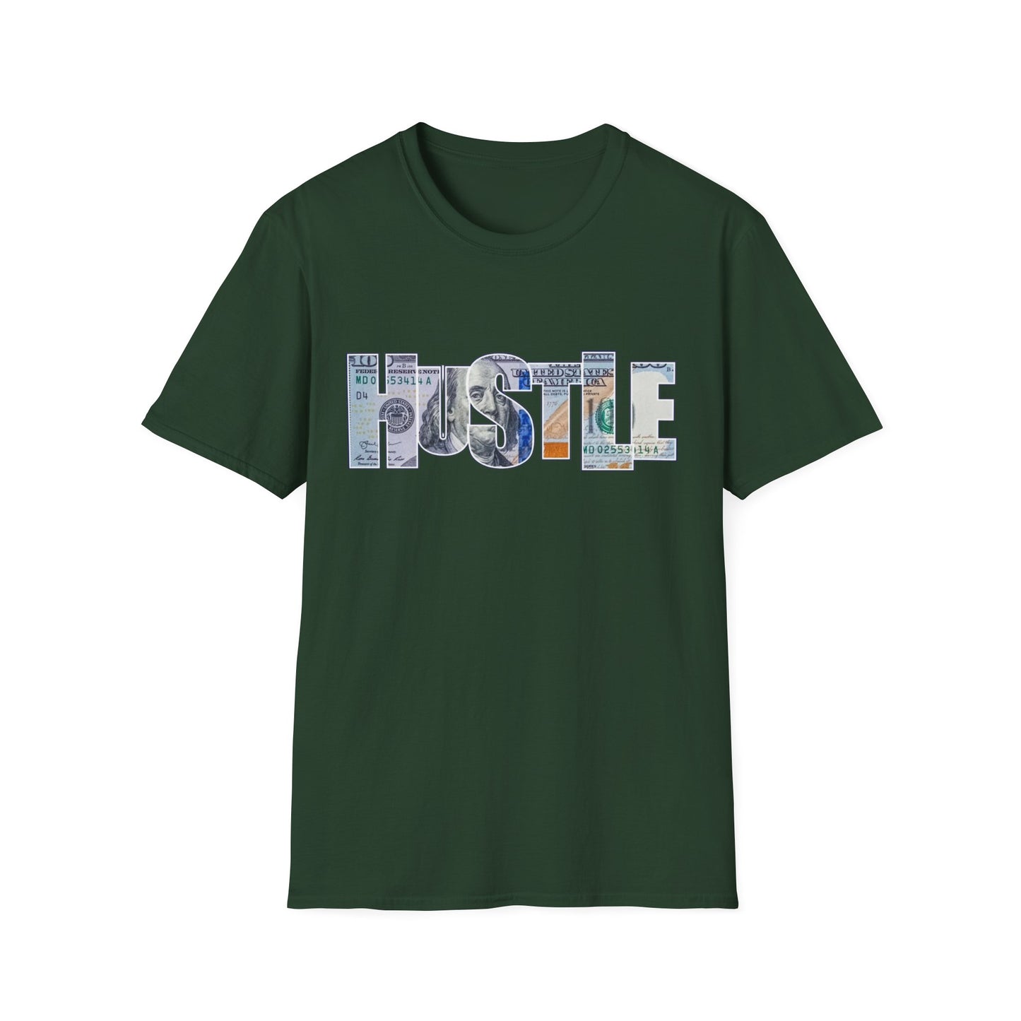 Hustle T-Shirt Forest Green Printify T-Shirt Rhythm & Drip Apparel