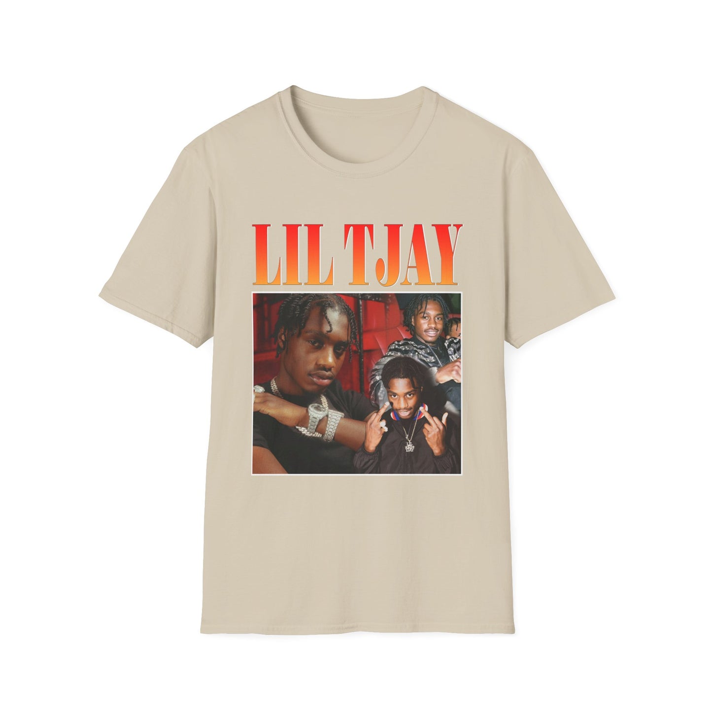 Lil Tjay Unisex Softstyle T-Shirt - Retro Graphic Tee for Music Fans - Rhythm & Drip