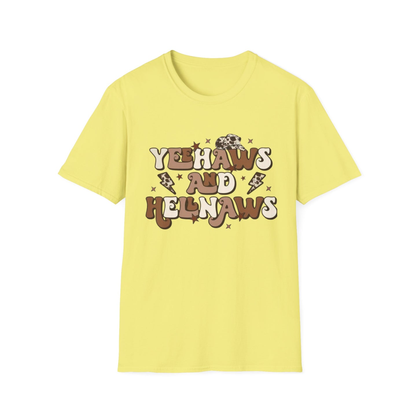 Yeehaws and Hellnaws T-Shirt Cornsilk Printify T-Shirt Rhythm & Drip Apparel