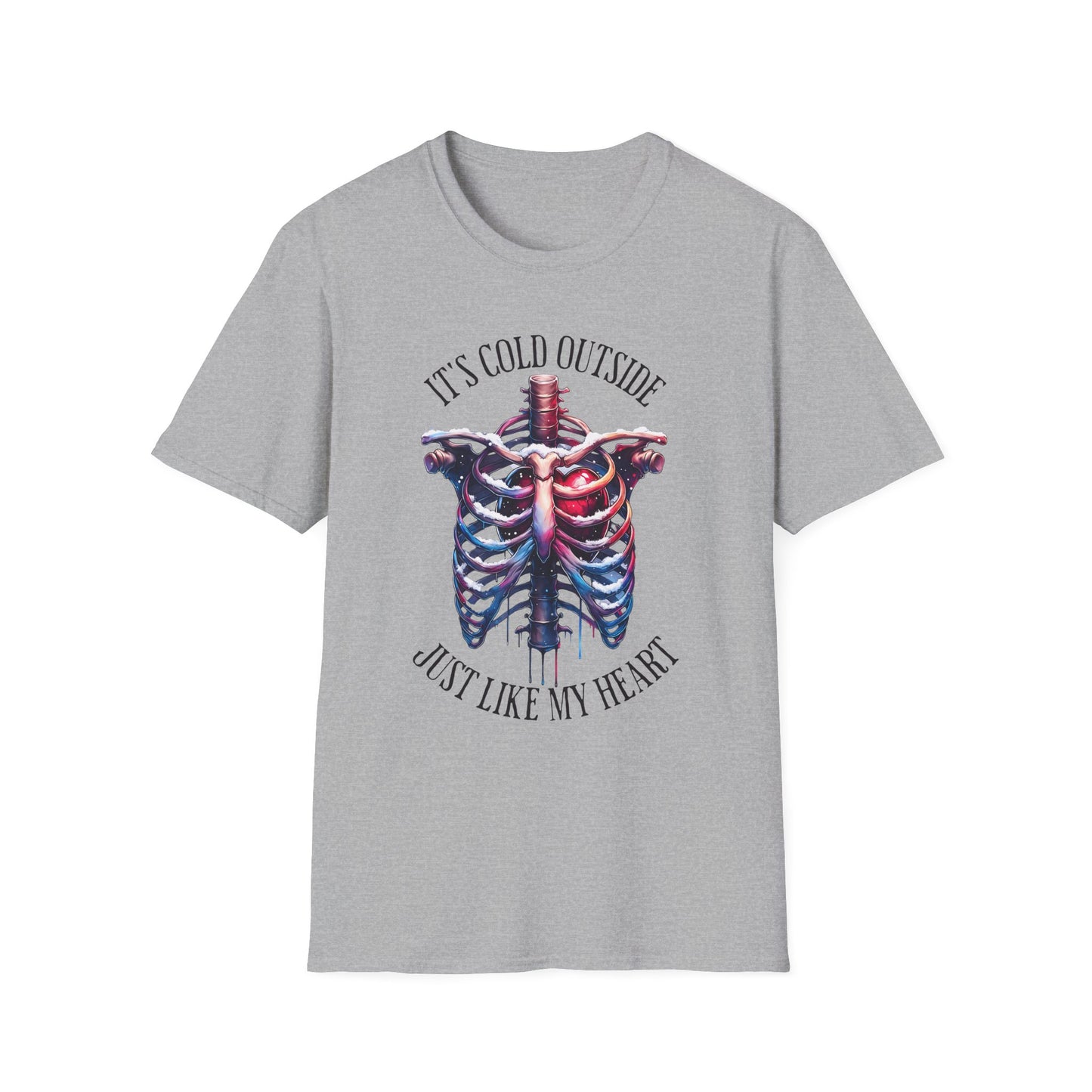 Winter- Cold Outside T-Shirt Sport Grey Printify T-Shirt Rhythm & Drip Apparel