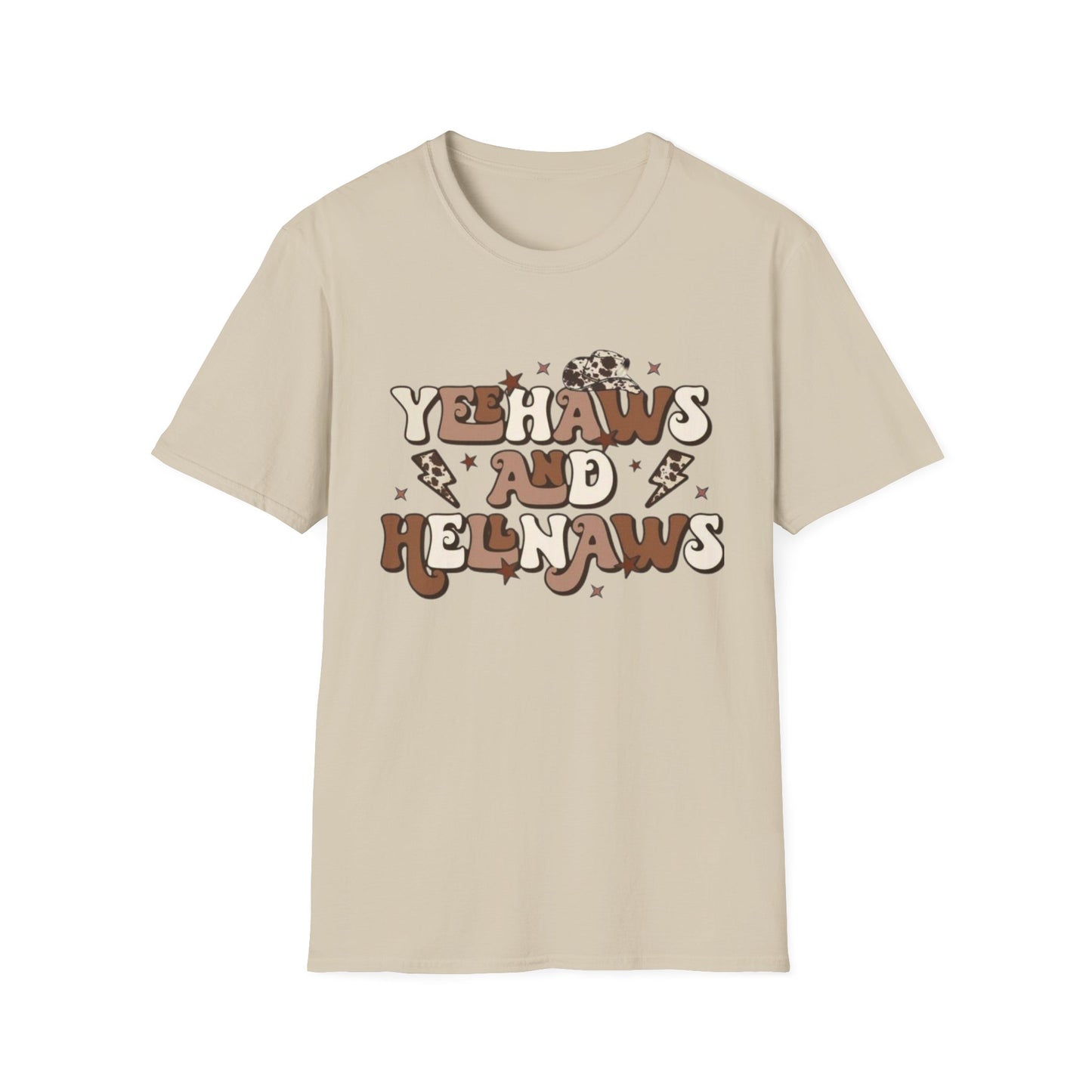 Yeehaws and Hellnaws T-Shirt Sand Printify T-Shirt Rhythm & Drip Apparel