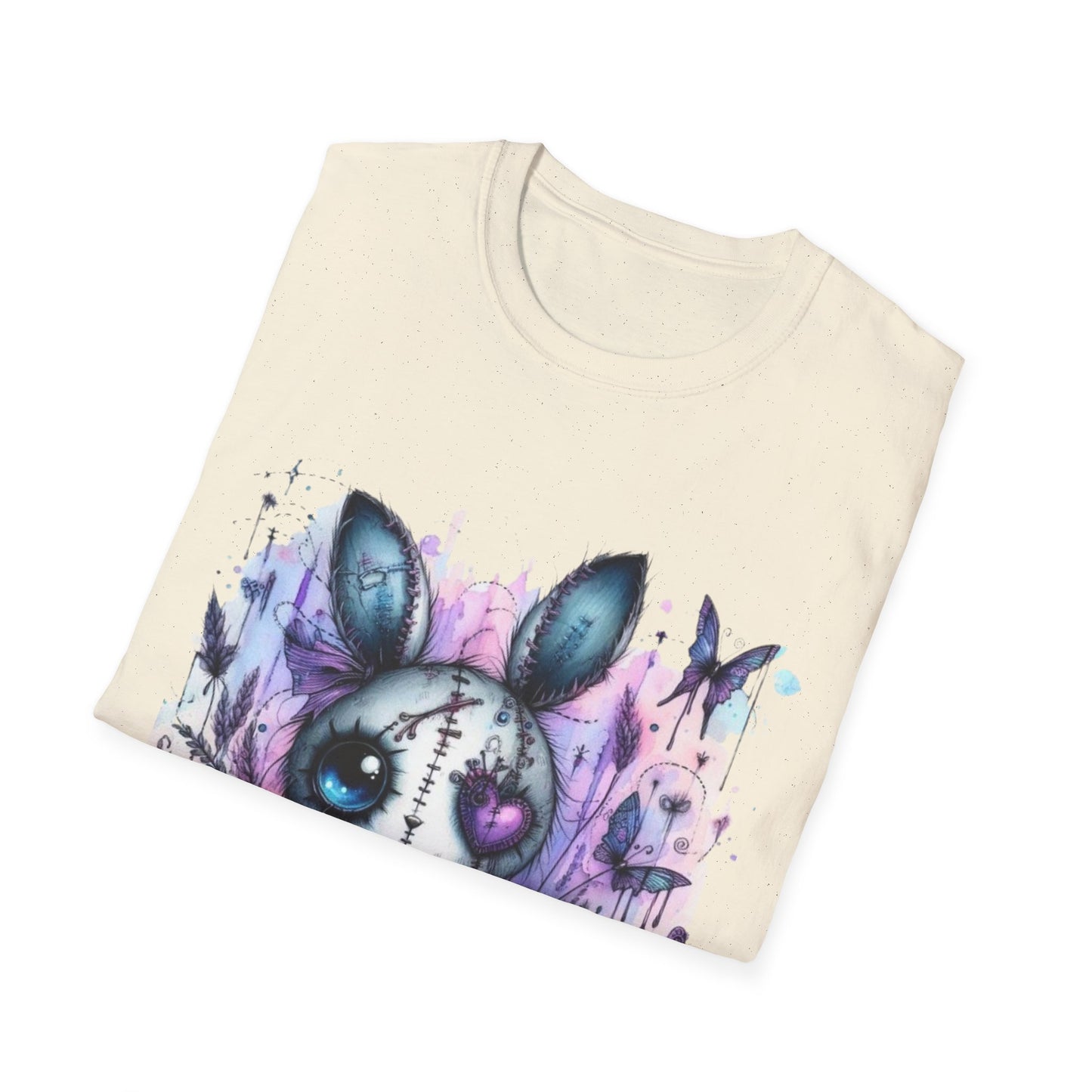 Cute Gothic Bunny Unisex T-Shirt | Softstyle Tee for Halloween & Casual Wear