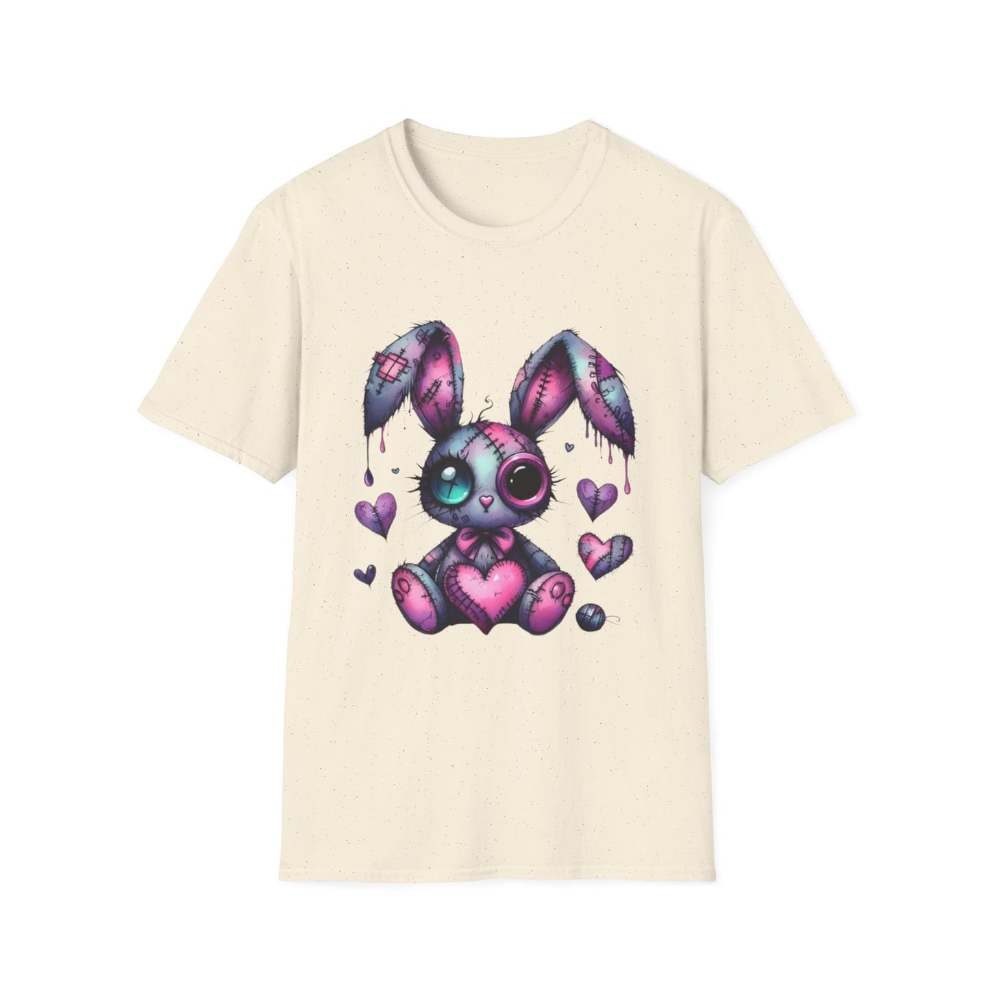 Playful Bunny Graphic T-Shirt - Softstyle Unisex Tee for Cute & Unique Casual Wear
