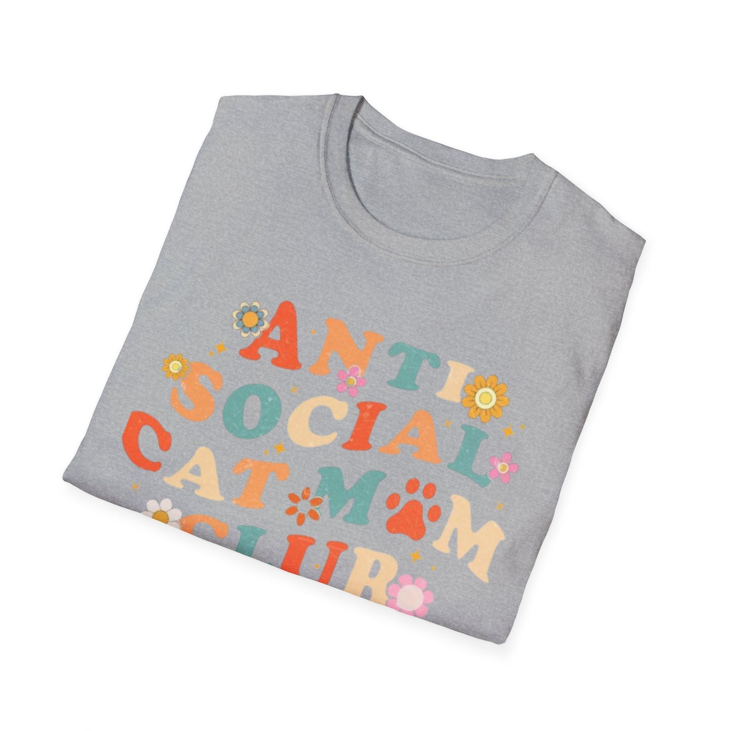 Anti-Social Cat Mom Club T-Shirt Printify T-Shirt Rhythm & Drip Apparel