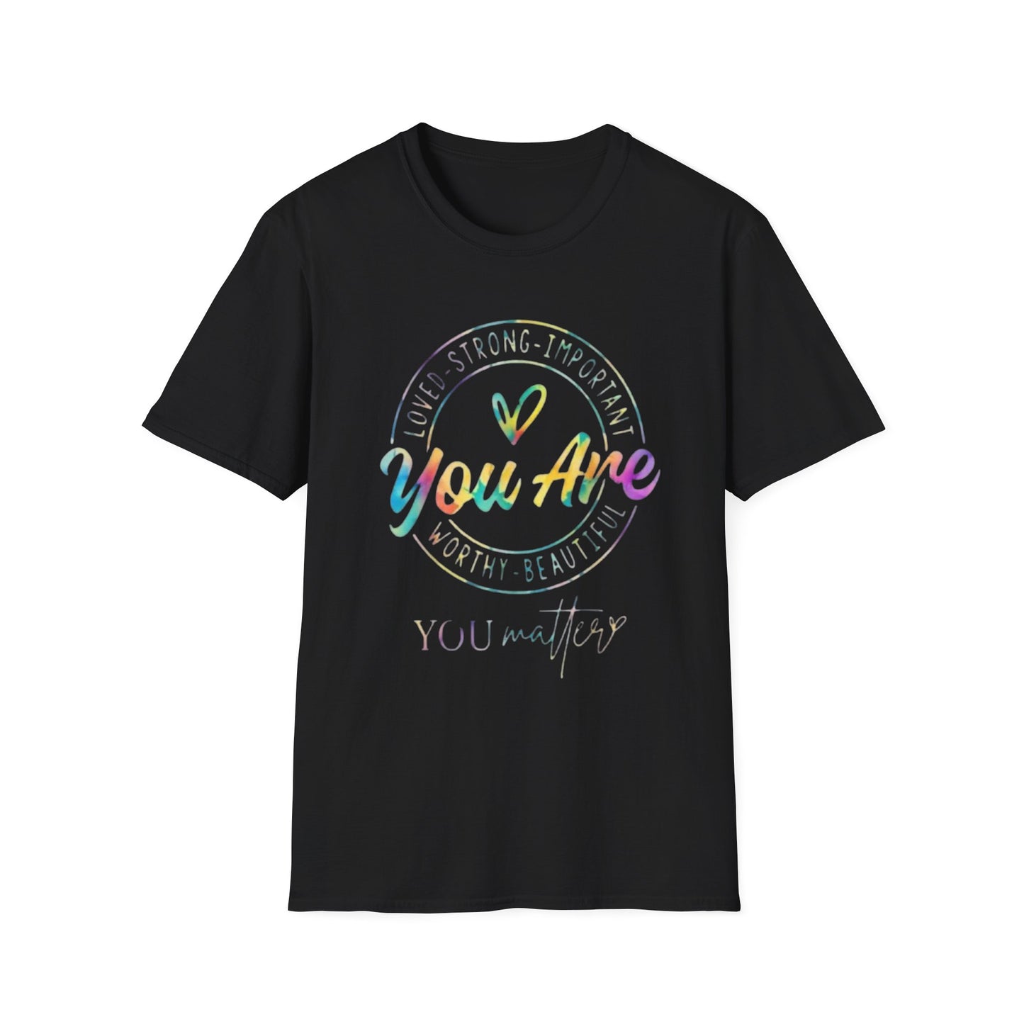 You Are Enough T-Shirt Black Printify T-Shirt Rhythm & Drip Apparel