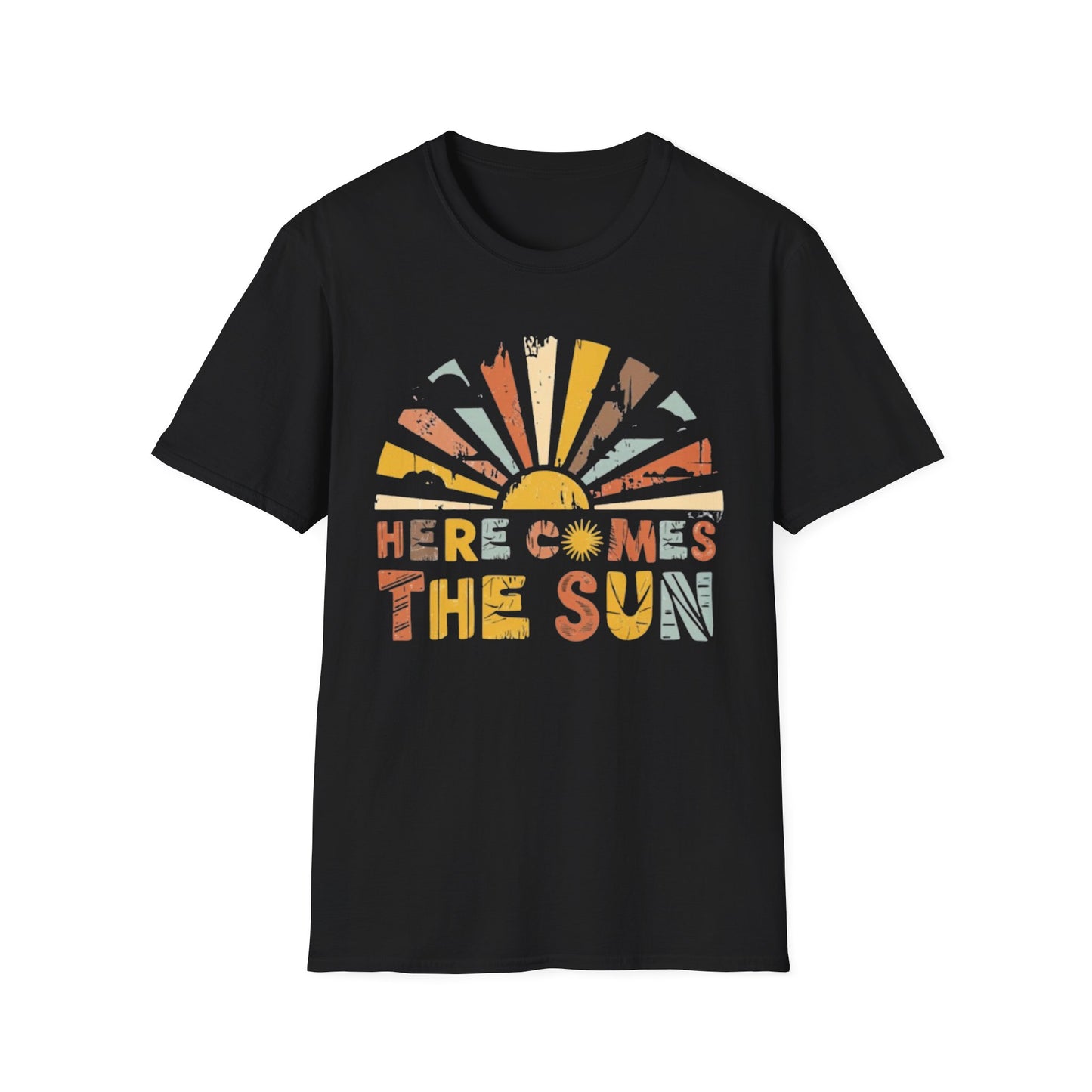 Summer- Here Comes the Sun T-Shirt Black Printify T-Shirt Rhythm & Drip Apparel