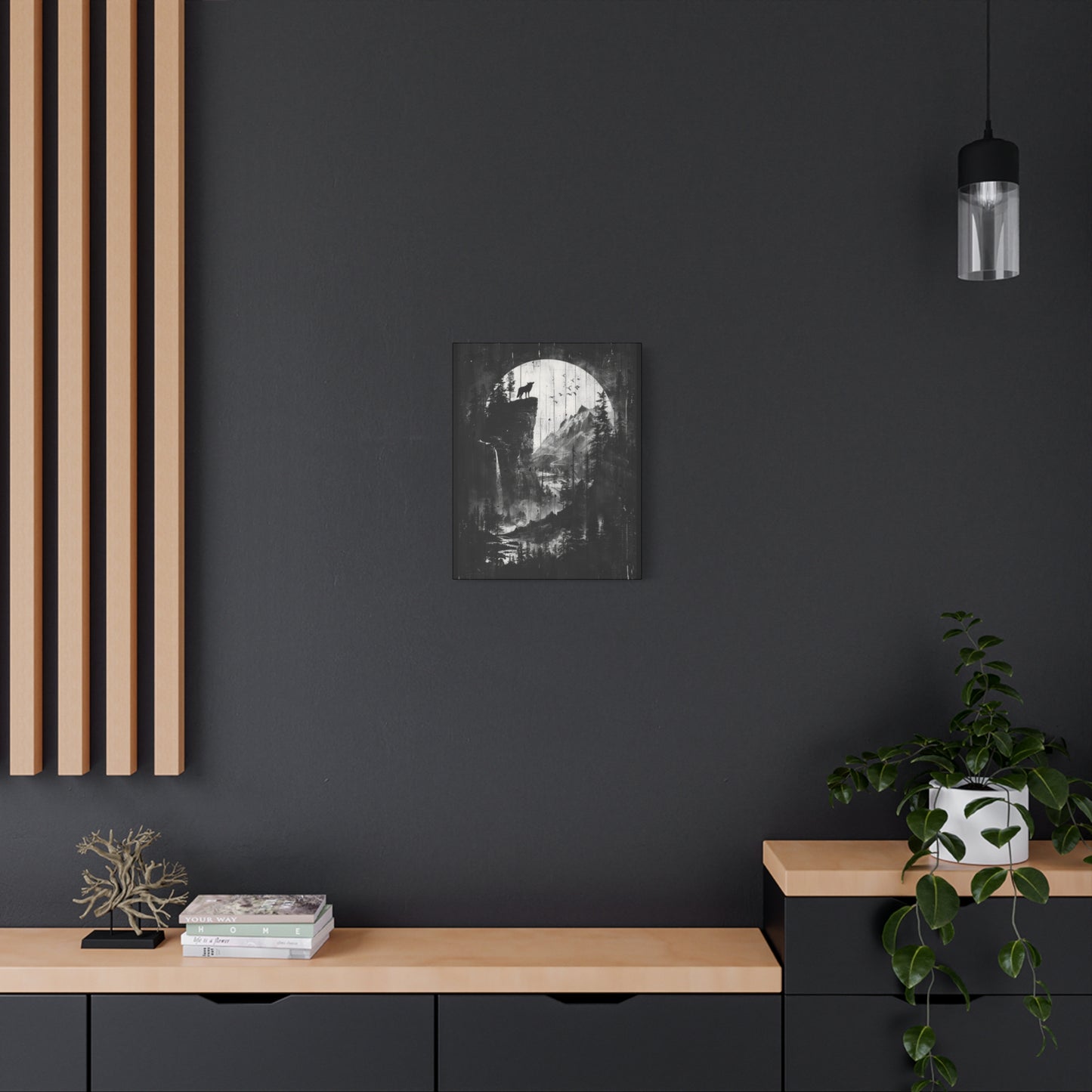 Wolf- Artistic Wolf Wall Art, Canvas Print, Nature Decor, Home Aesthetic, Unique Gift, Wall Decor, Modern Art Rhythm & Drip Canvas Rhythm & Drip Apparel