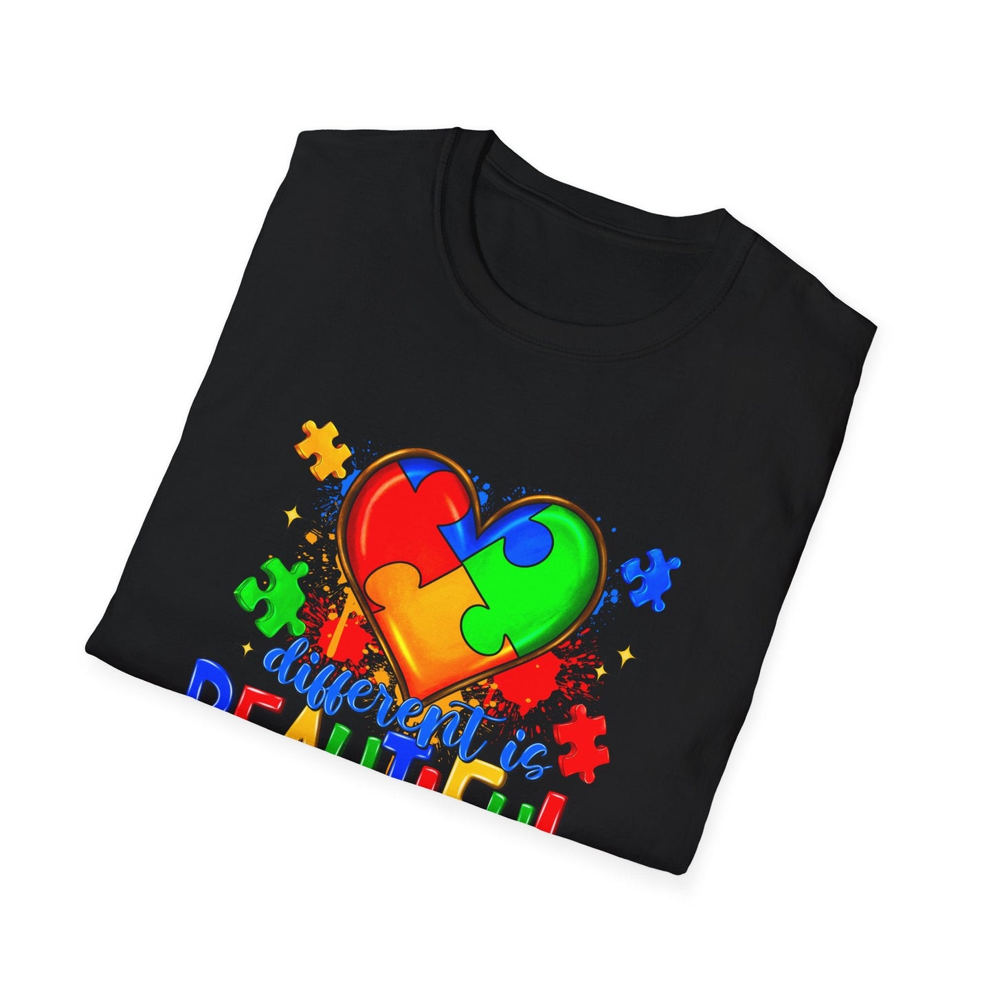 Autism Puzzle Heart T-Shirt Printify T-Shirt Rhythm & Drip Apparel