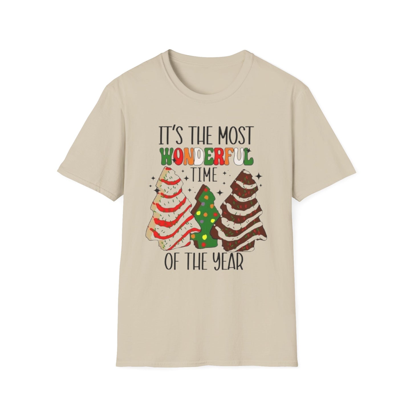 Winter- The Most Wonderful time Of The Year Sand Printify T-Shirt Rhythm & Drip Apparel