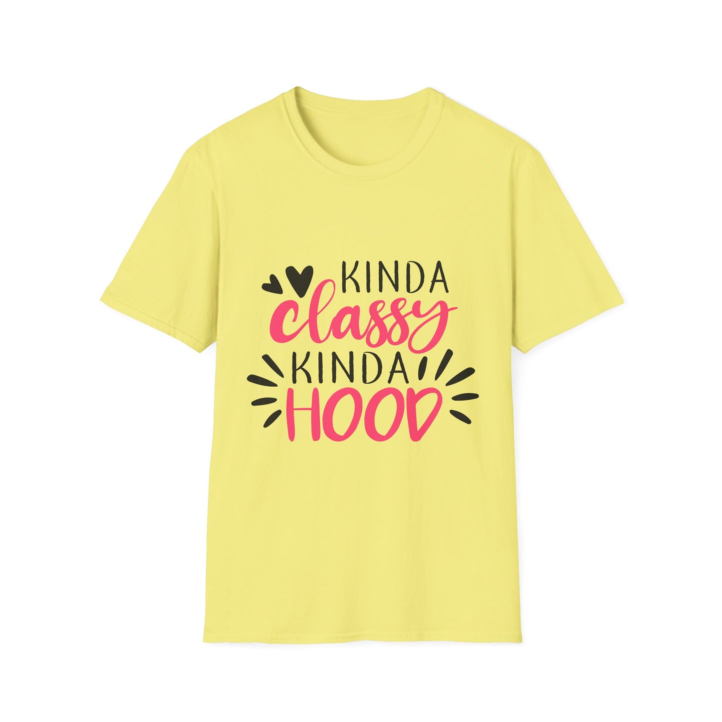Kinda Classy Kinda Hood T-Shirt Cornsilk Printify T-Shirt Rhythm & Drip Apparel