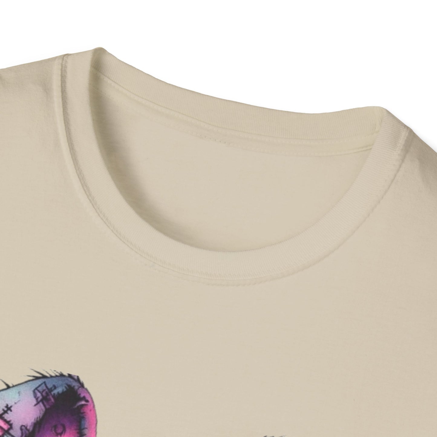Playful Bunny Graphic T-Shirt - Softstyle Unisex Tee for Cute & Unique Casual Wear