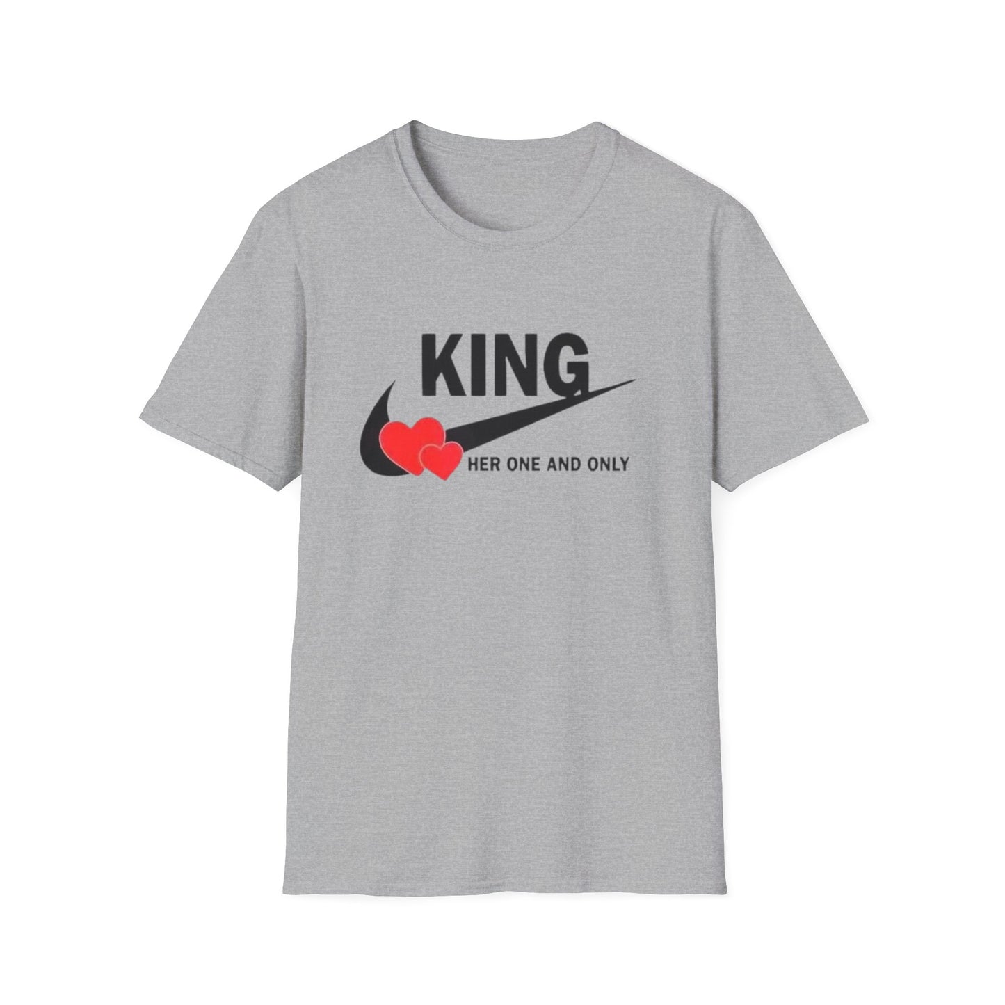 1 King Love T-Shirt Sport Grey Printify T-Shirt Rhythm & Drip Apparel