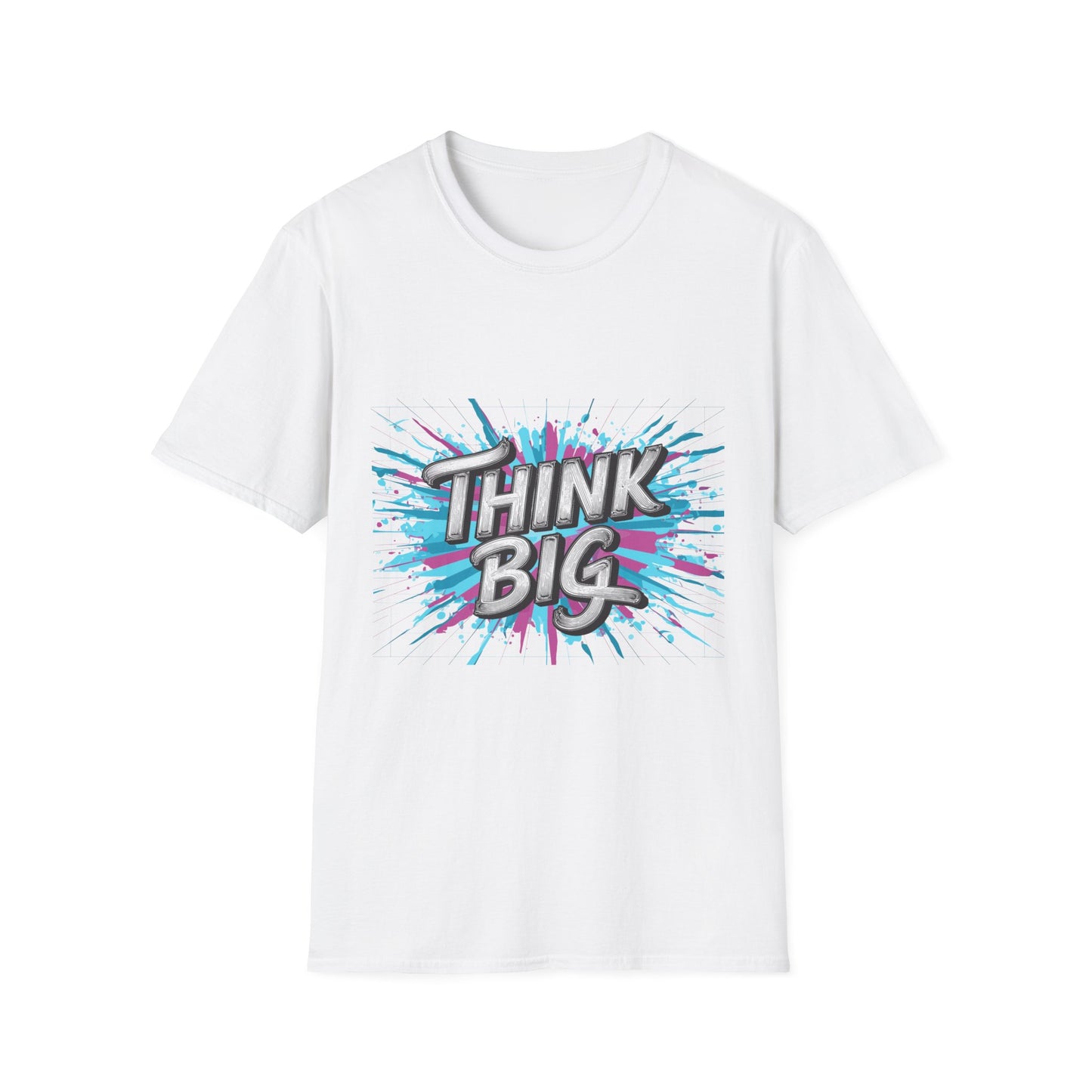 Inspirational Unisex Softstyle T-Shirt - 'Think Big' Motivational Graphic Tee