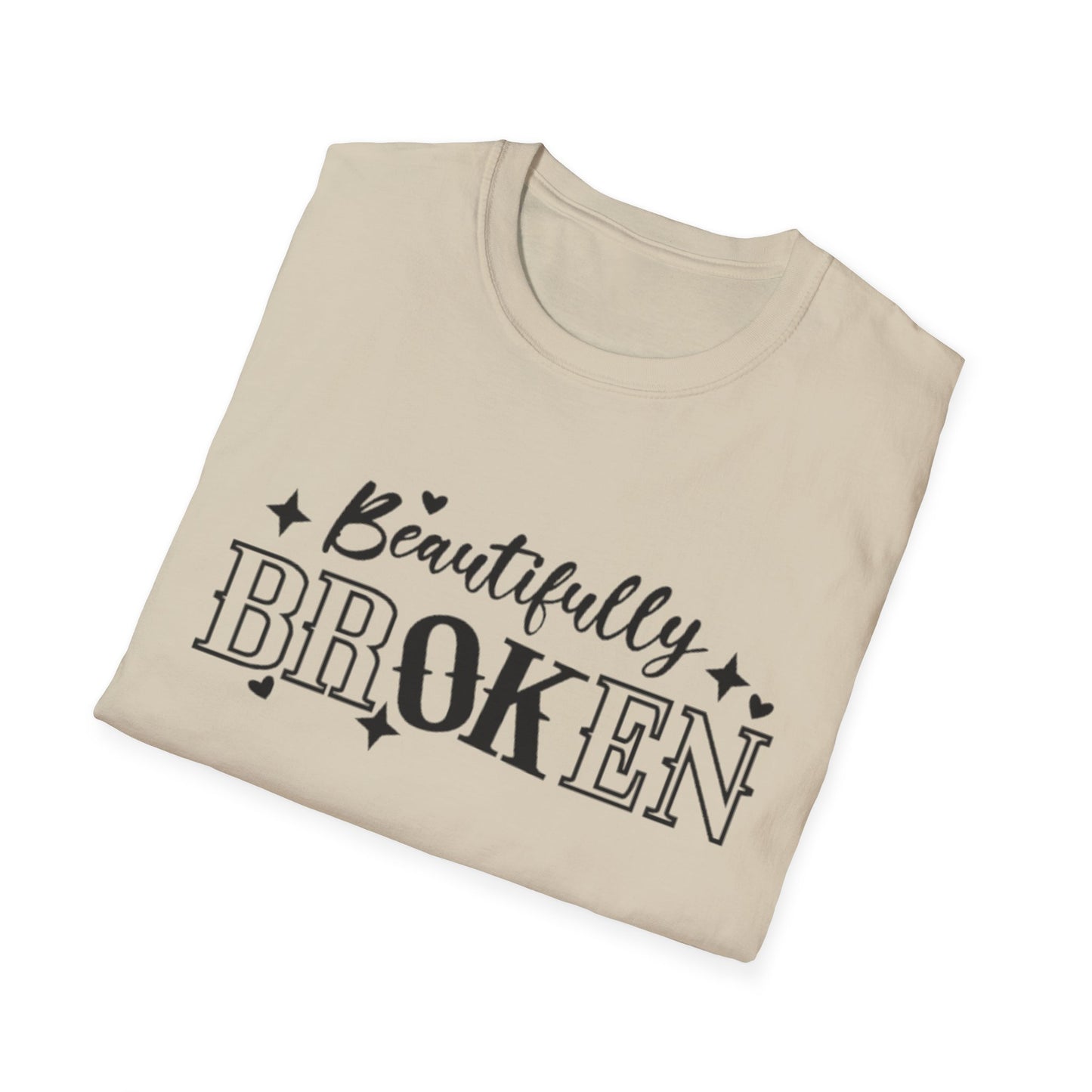 Beautifully Broken T-Shirt Printify T-Shirt Rhythm & Drip Apparel