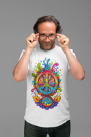 Vibrant Peace Sign T-Shirt Printify T-Shirt Rhythm & Drip Apparel
